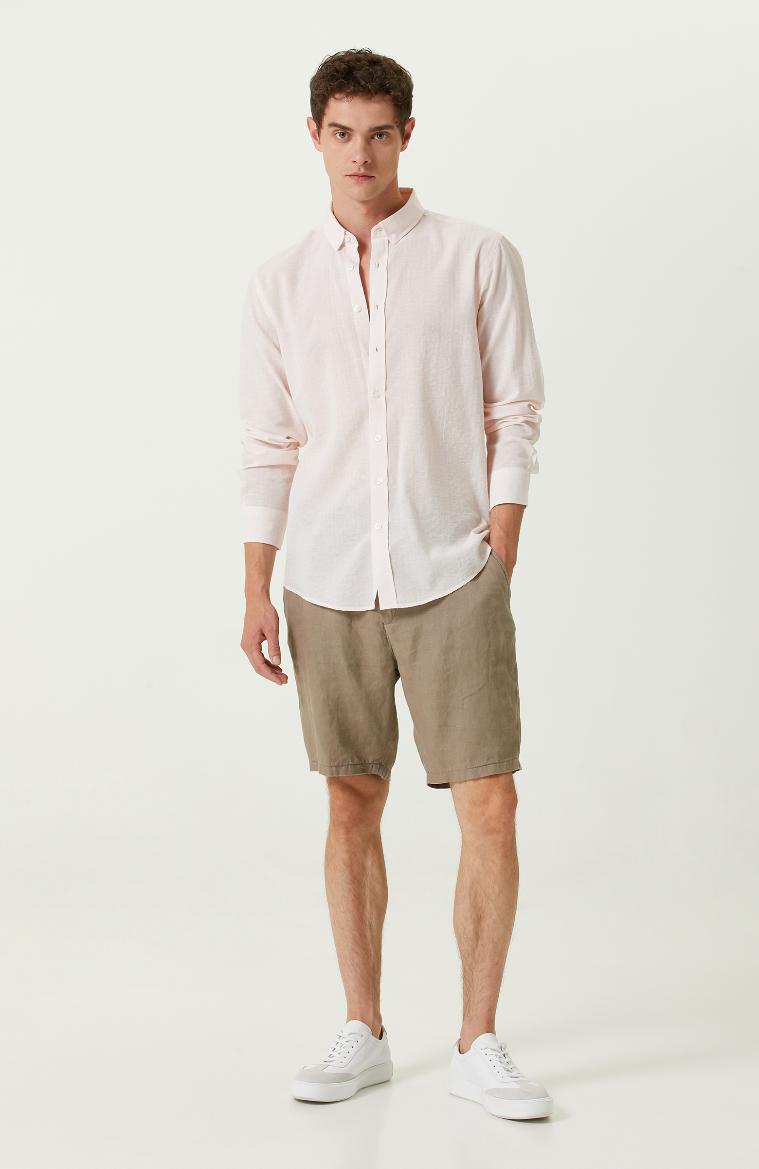 Somon Klasik Yaka Pamuklu Gömlek