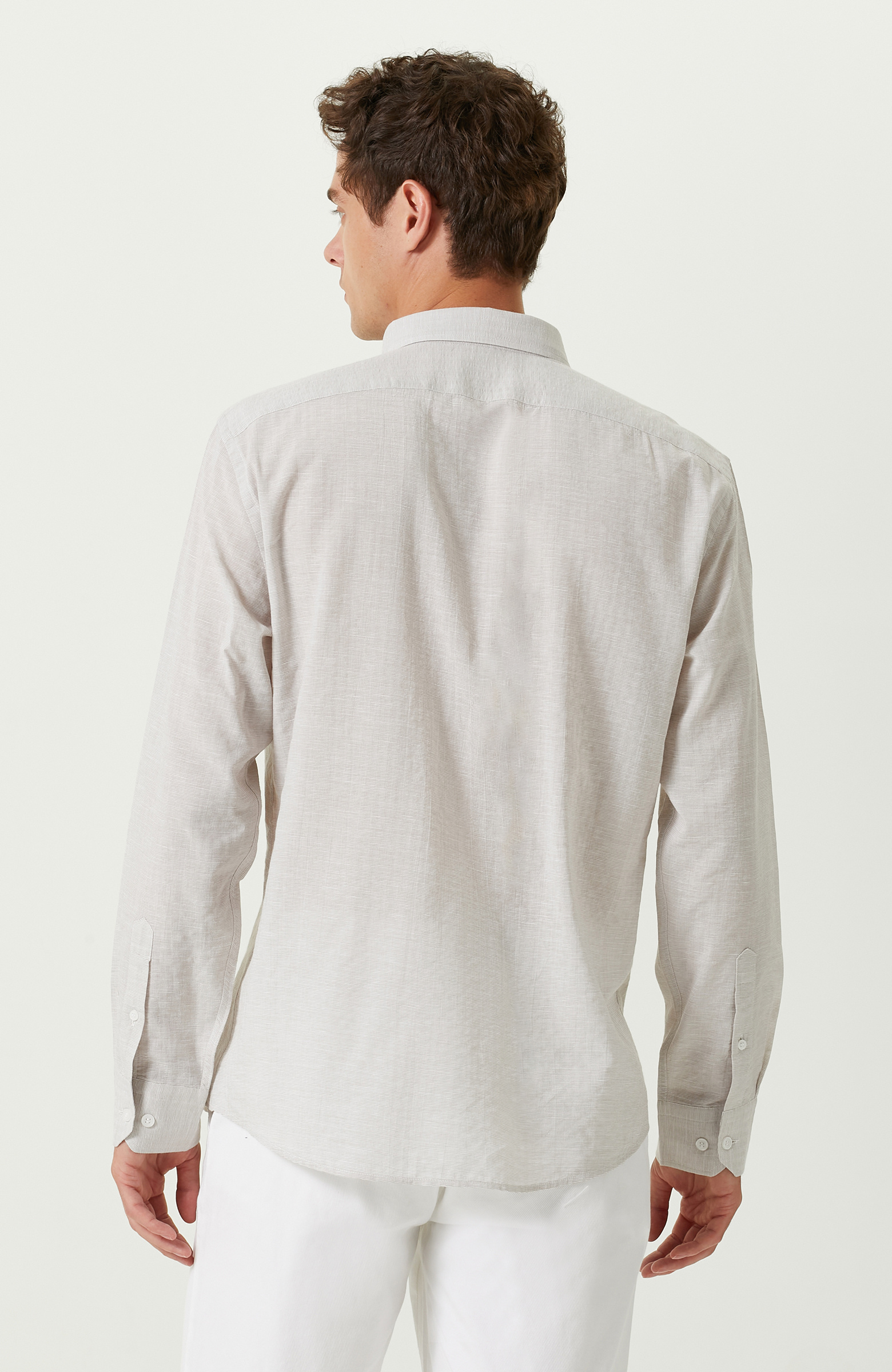 Vizon Pamuklu Uzun Kollu Gömlek