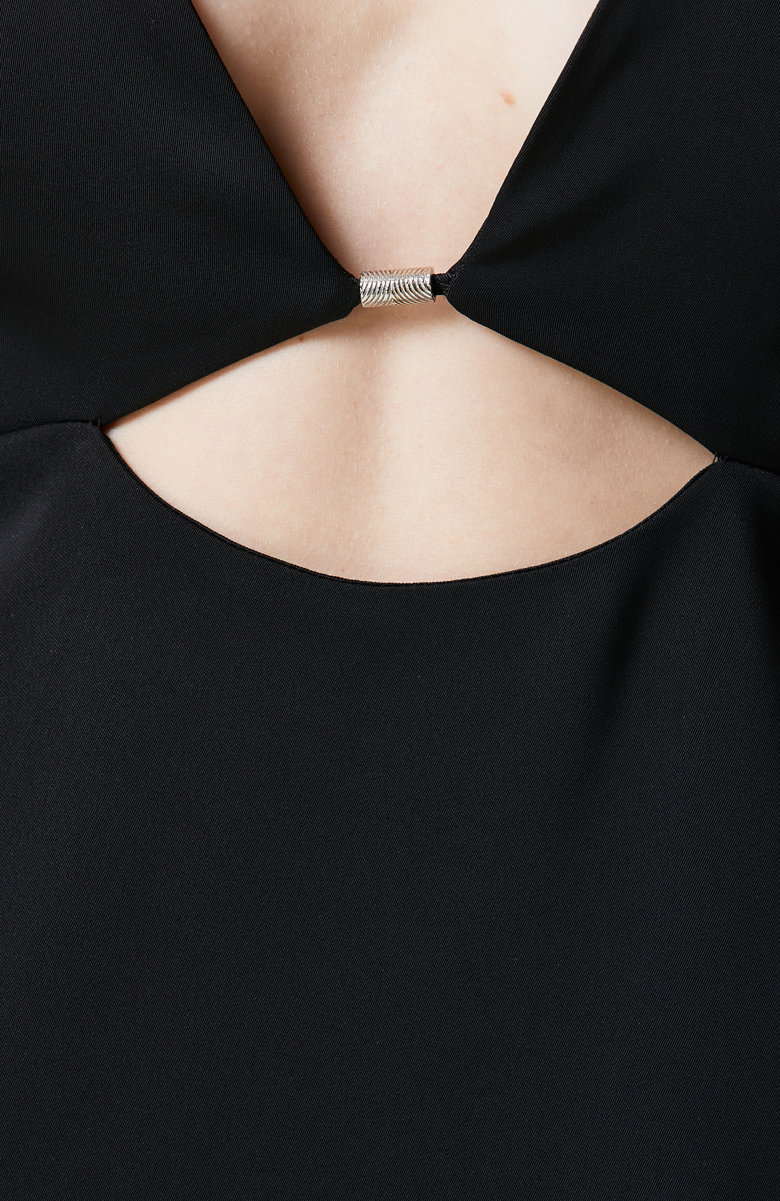 Siyah Uzun Askılı Abiye Elbise