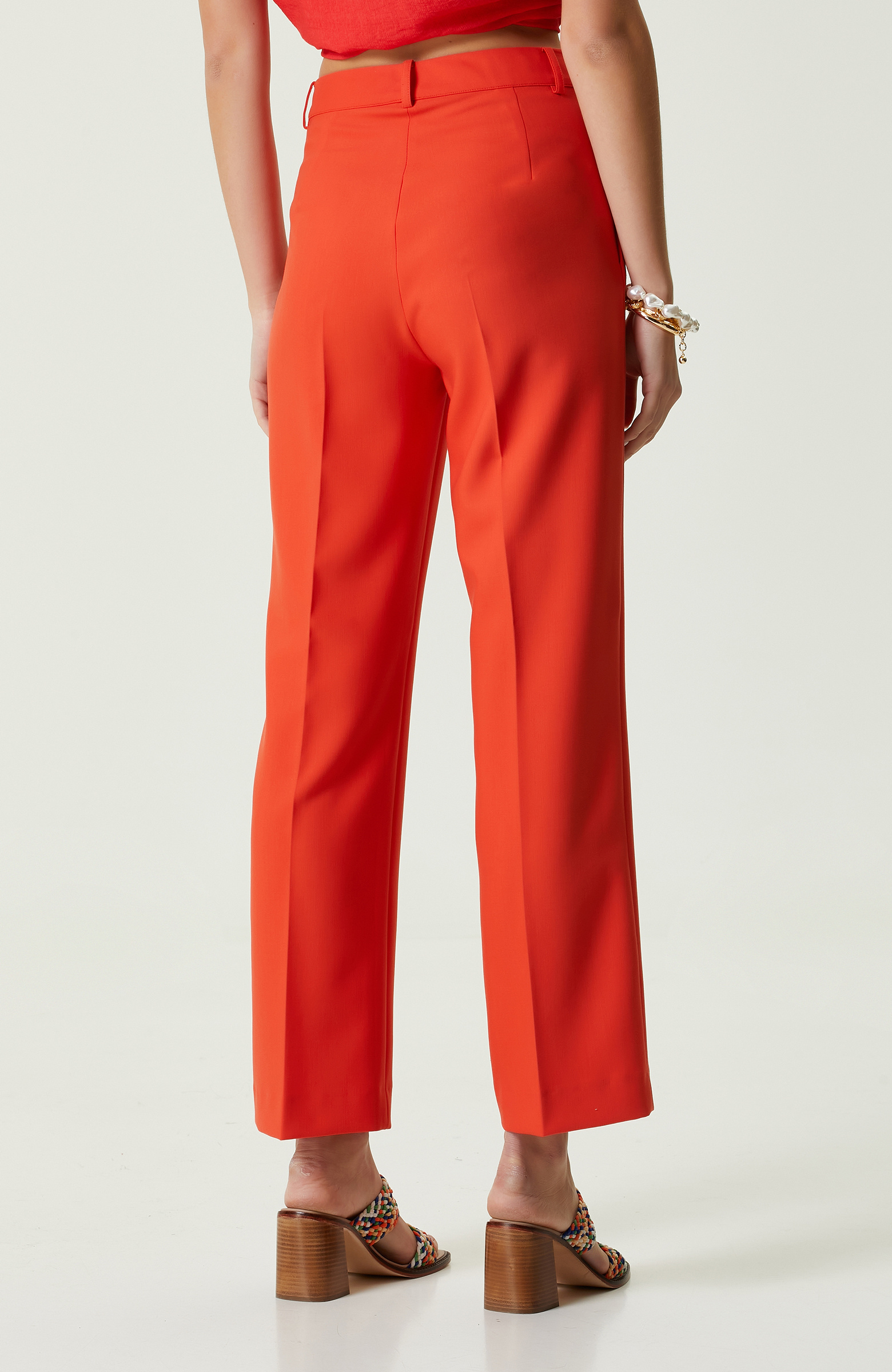 Nar Çiçeği Yüksek Bel Pantolon