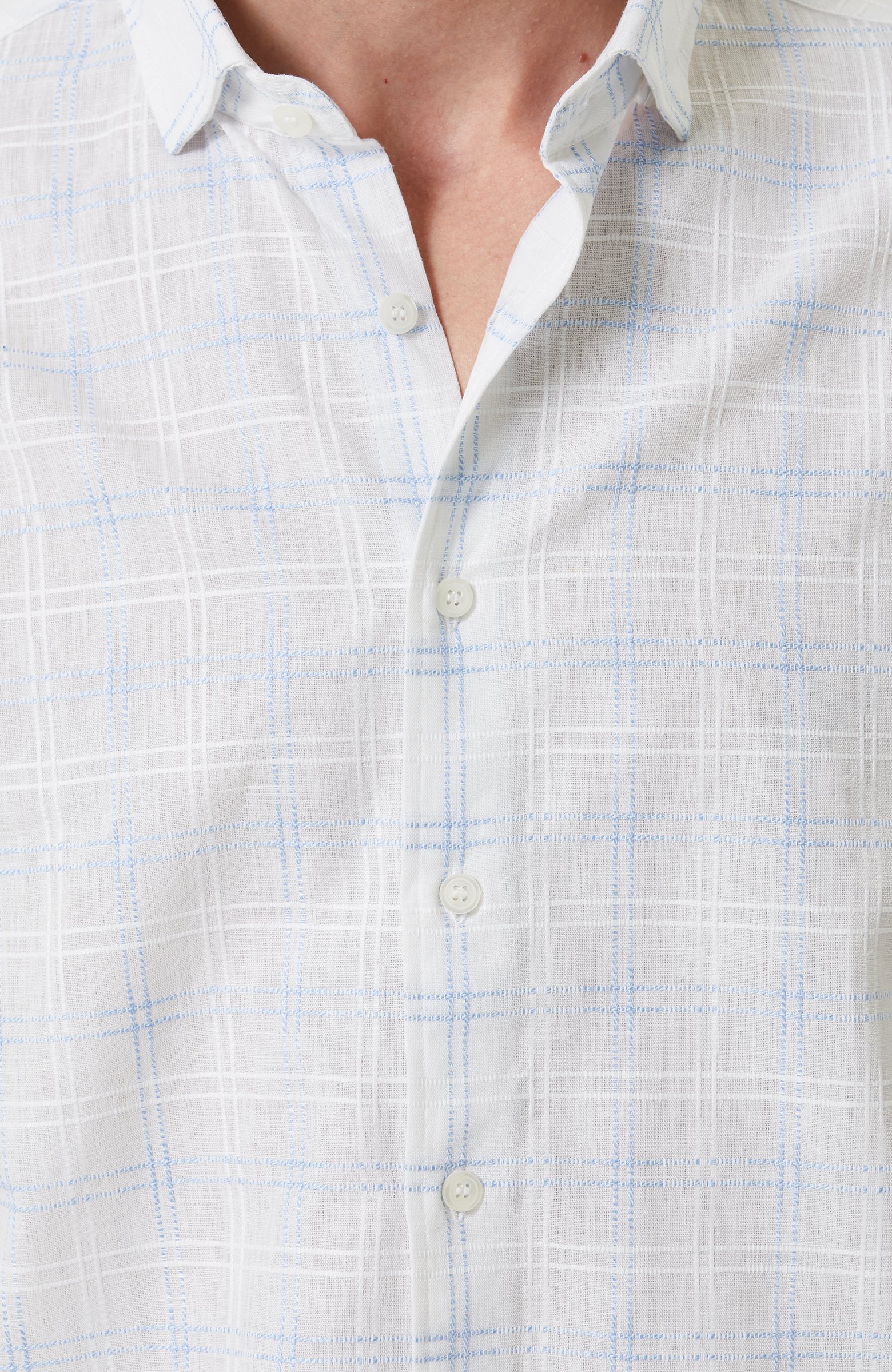 Mavi Beyaz Ekose Gömlek