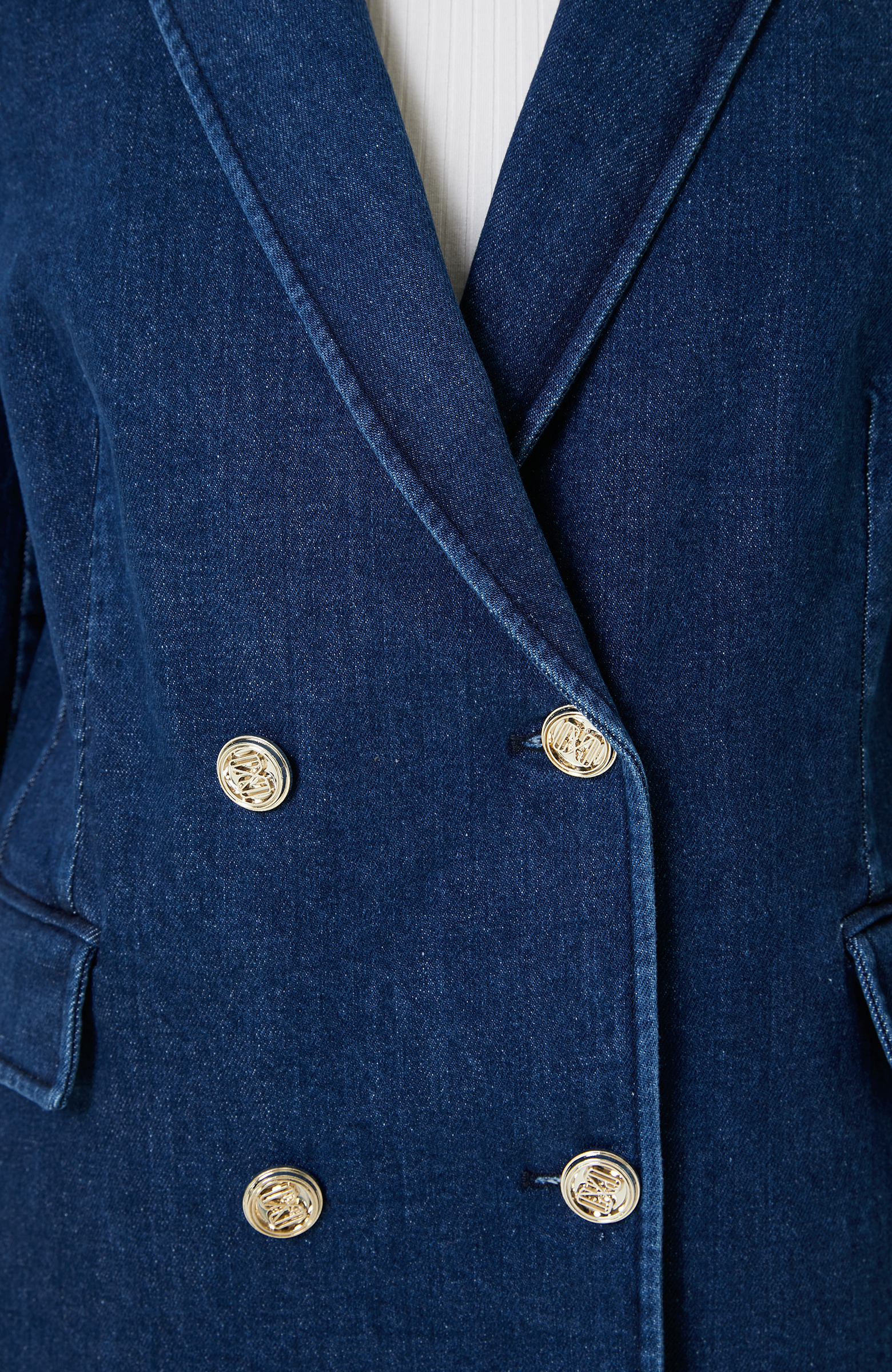 Açık Indigo Mavi Denim Ceket