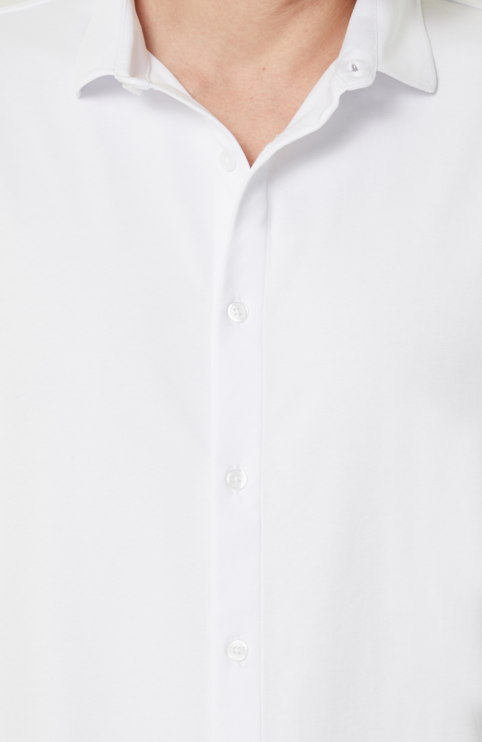 Beyaz Klasik Yaka Uzun Kollu Gömlek