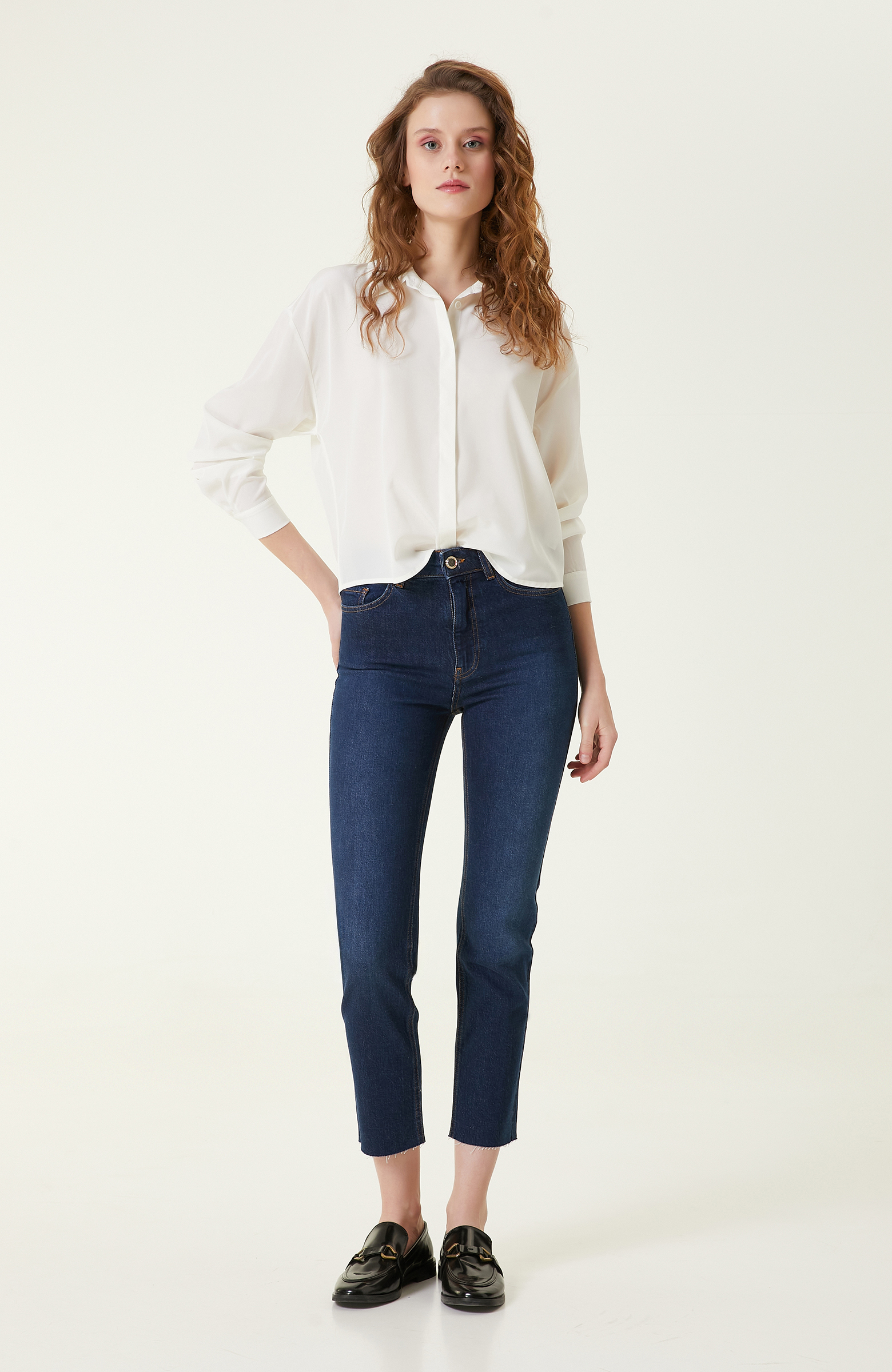 Lacivert Denim Pantolon