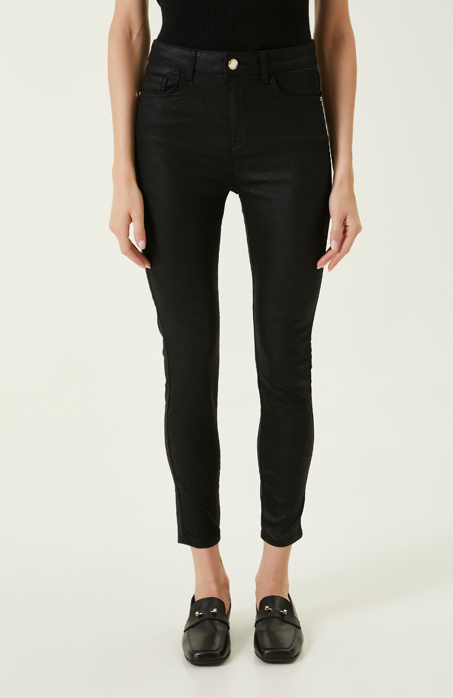 Siyah Dar Paça Casual Pantolon