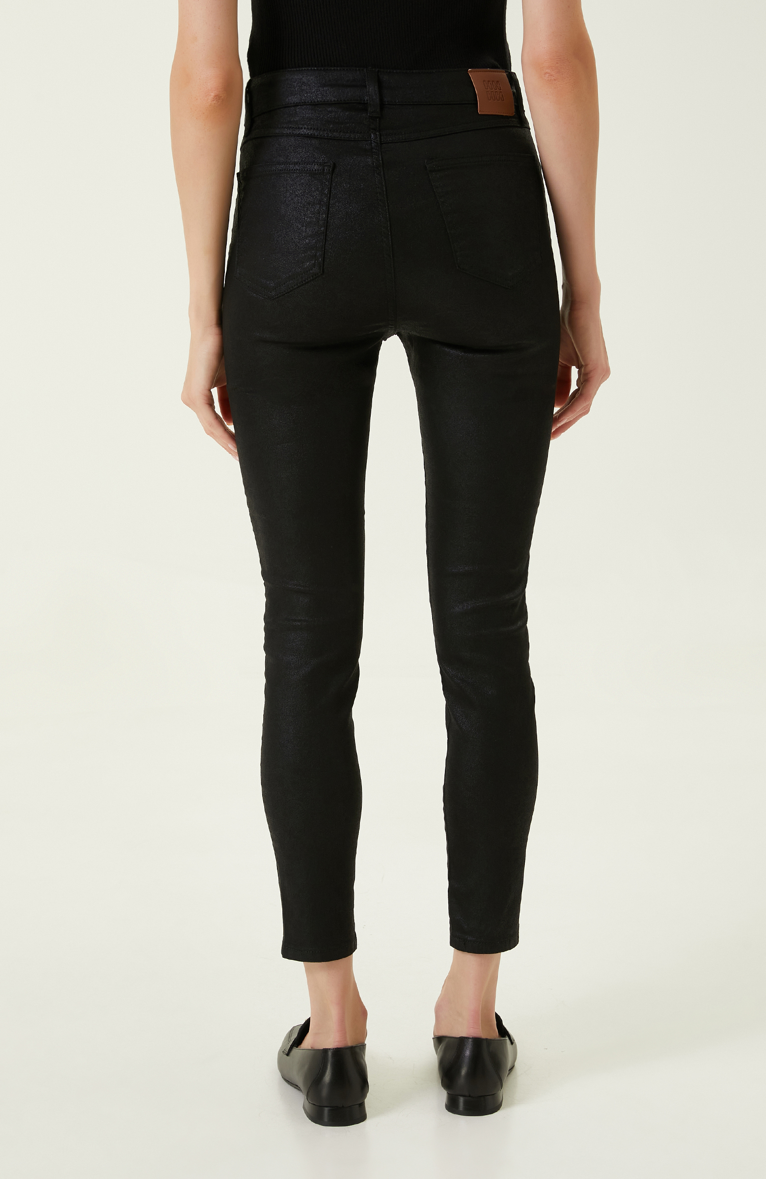 Siyah Dar Paça Casual Pantolon