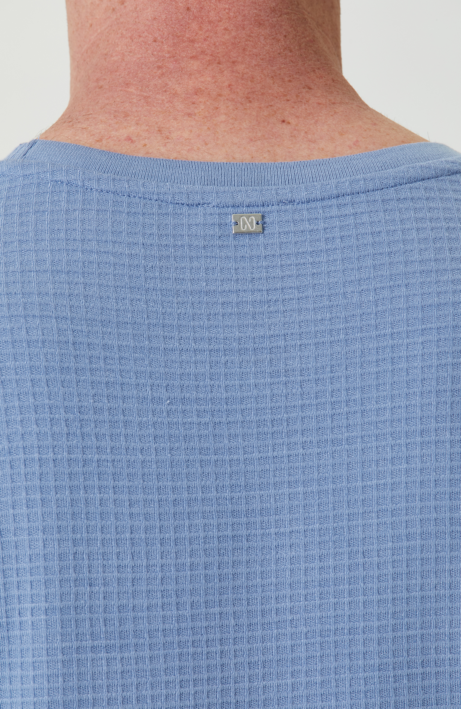 Bisiklet Yaka Mavi Sweatshirt