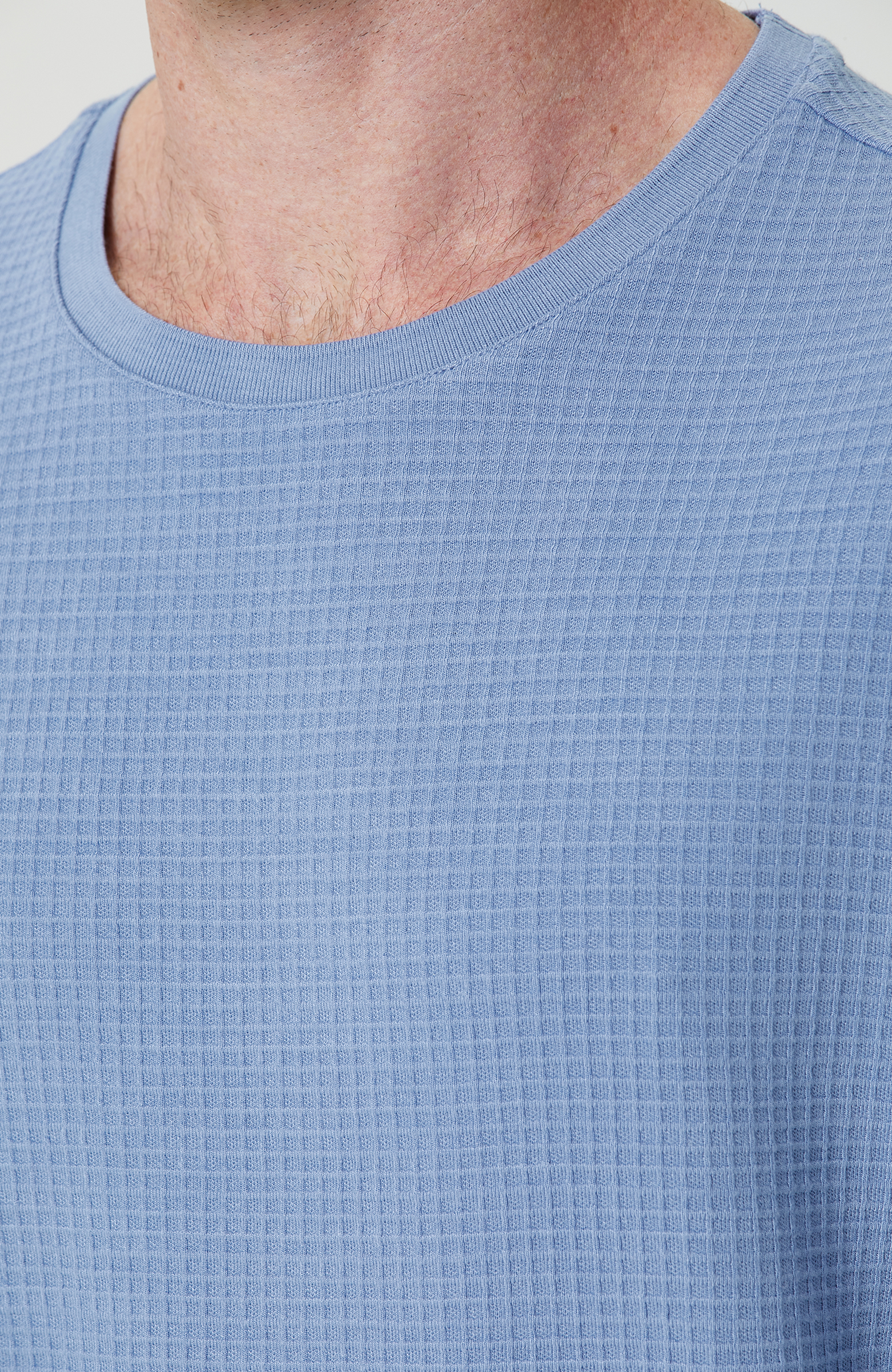 Bisiklet Yaka Mavi Sweatshirt