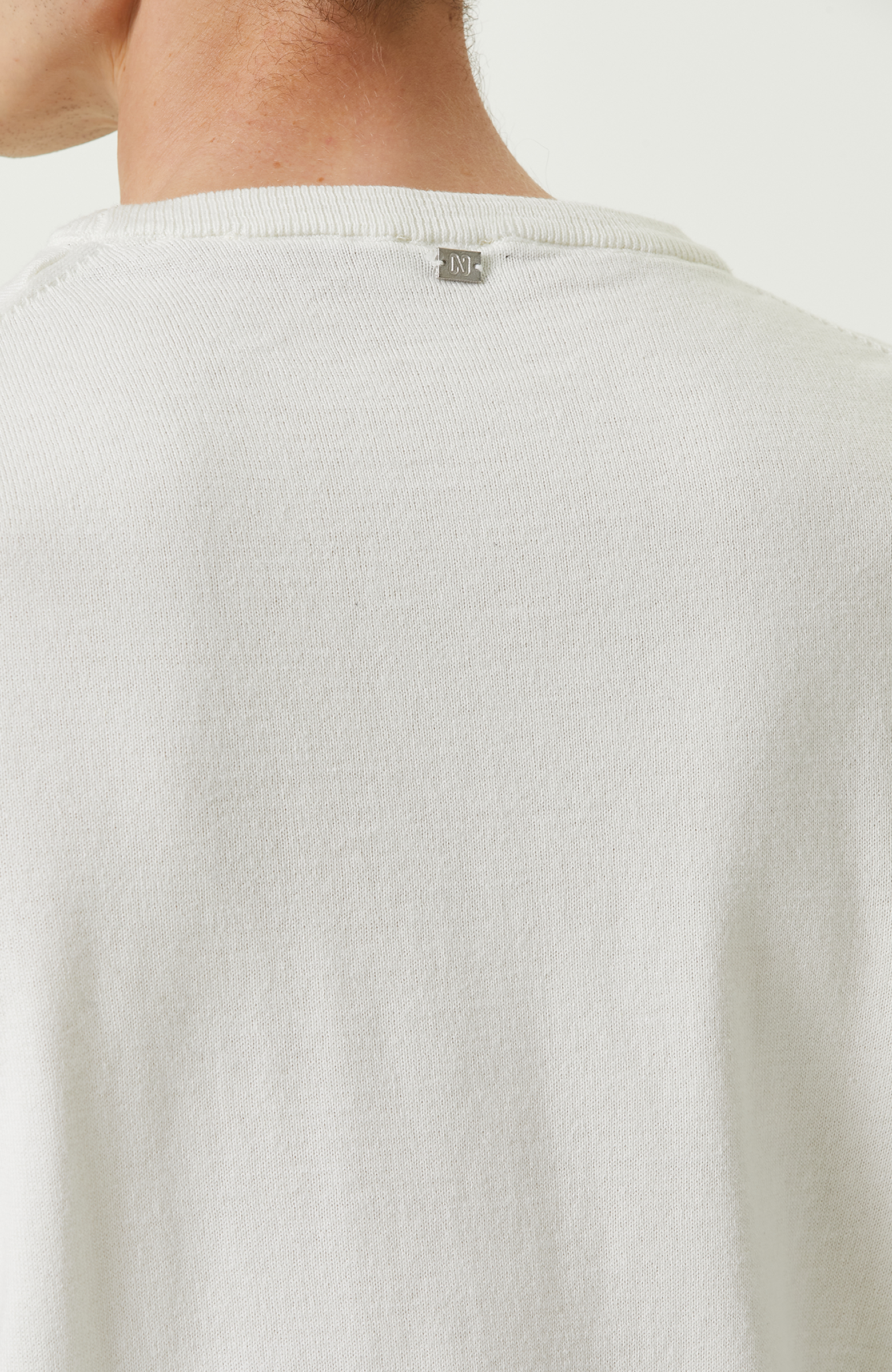 Ekru Bisiklet Yaka Kazak