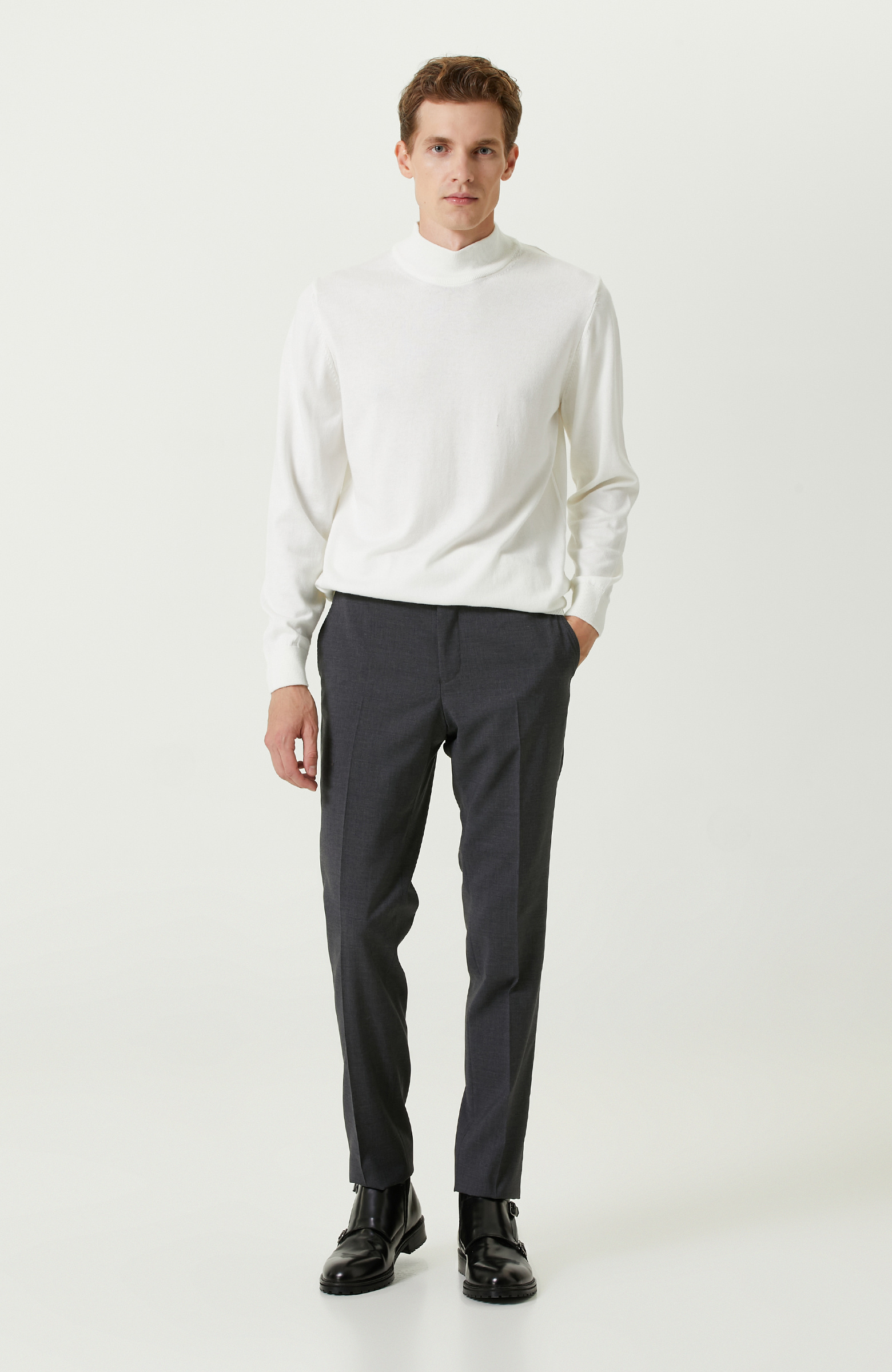 Ekru Basic Triko Kazak