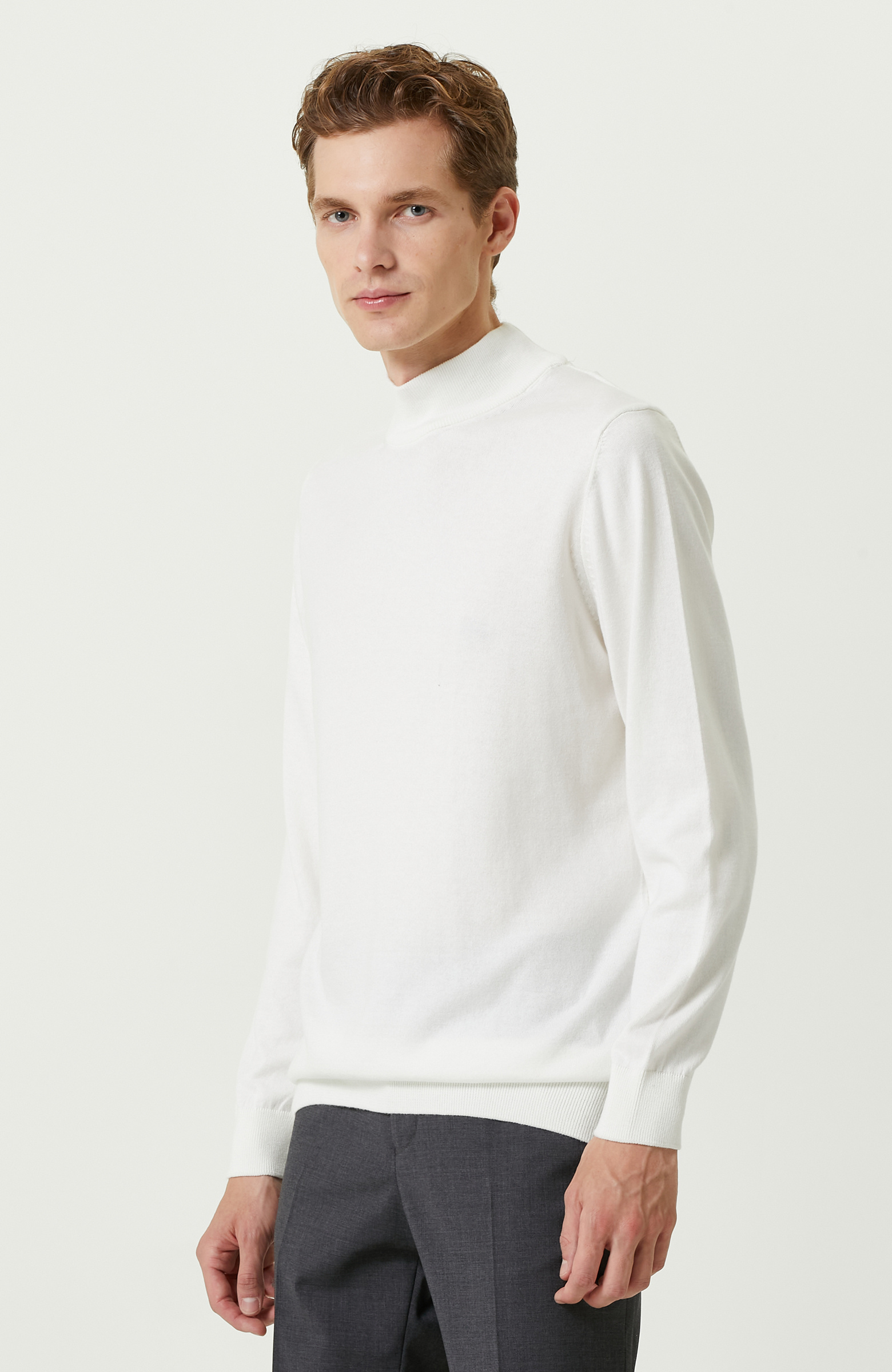 Ekru Basic Triko Kazak