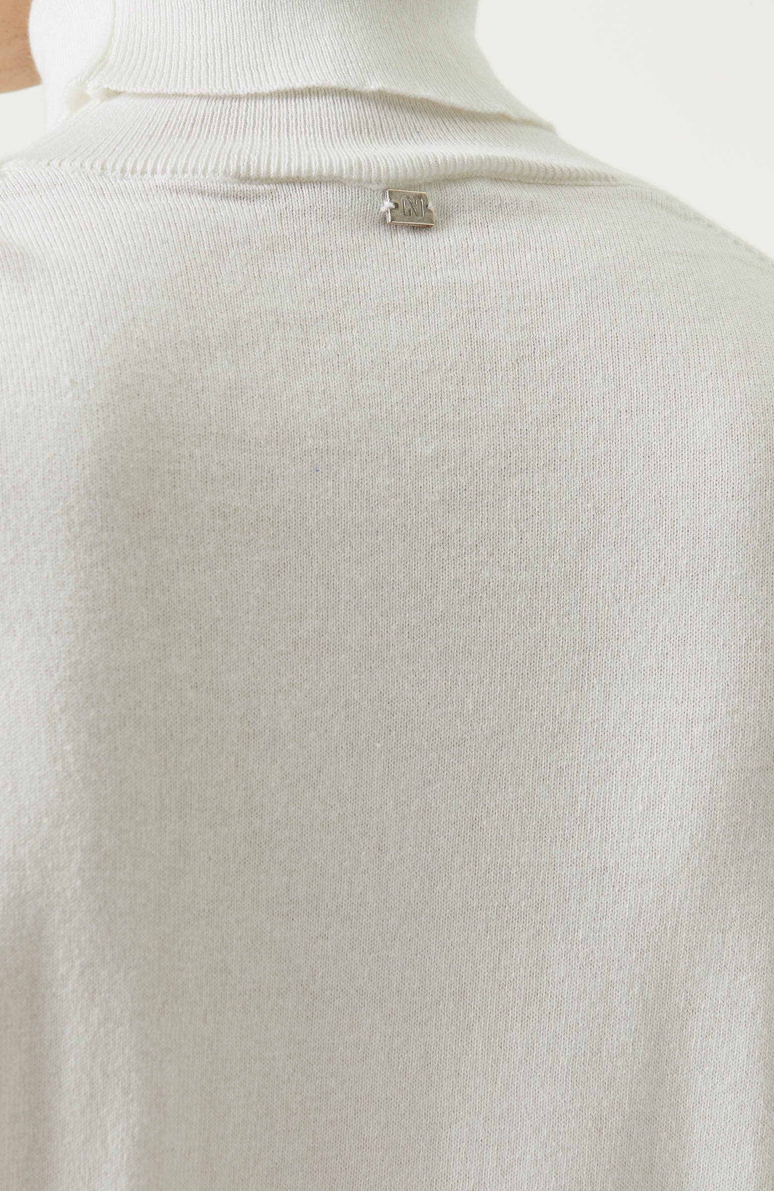 Ekru Balıkçı Yaka Uzun Kollu Kazak