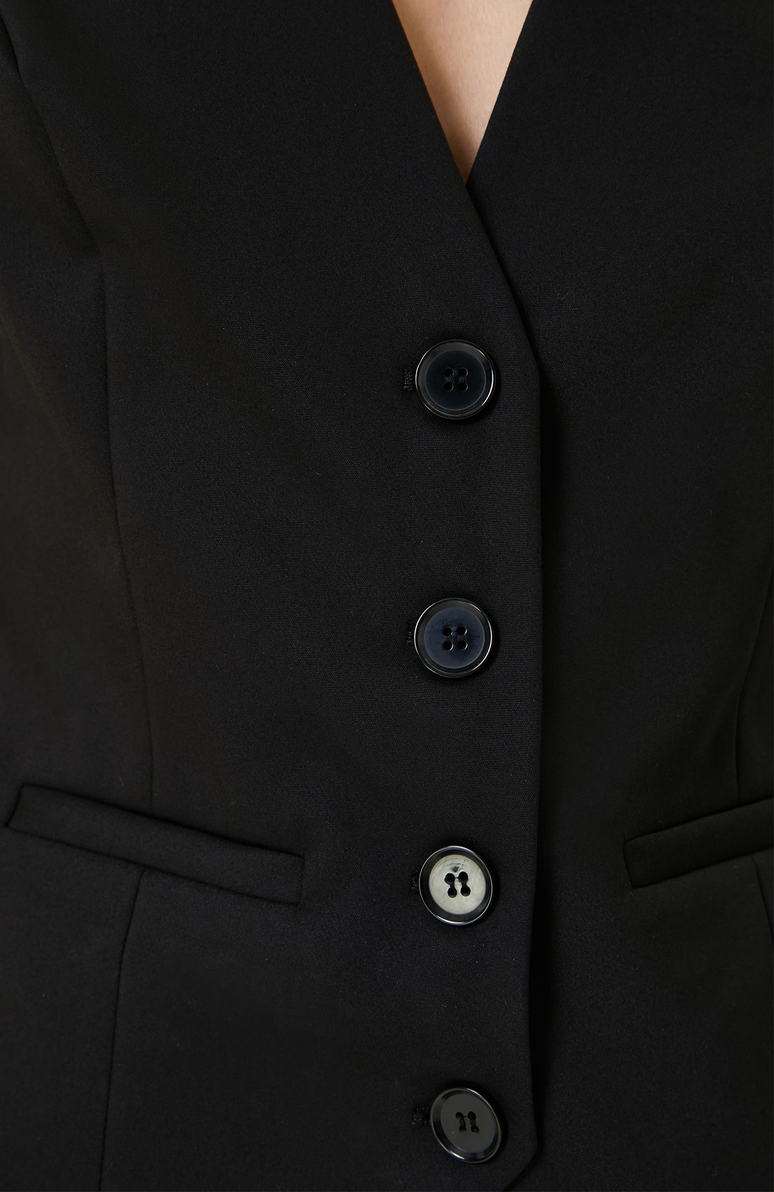 Siyah V Yaka Kolsuz Yelek