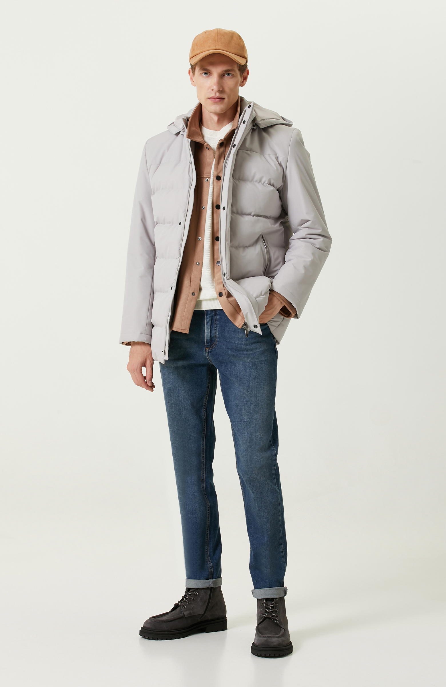 Taş Rengi Kapitoneli Kaban