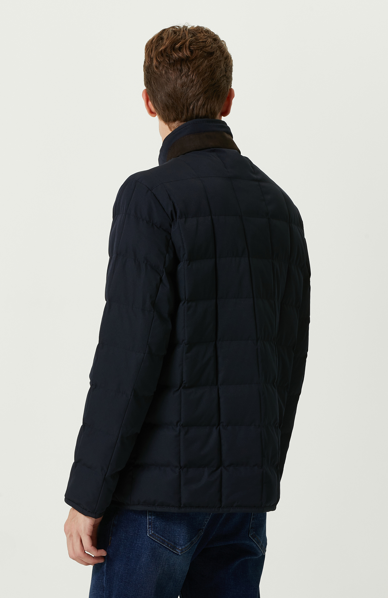 Lacivert Kapitoneli  Ceket