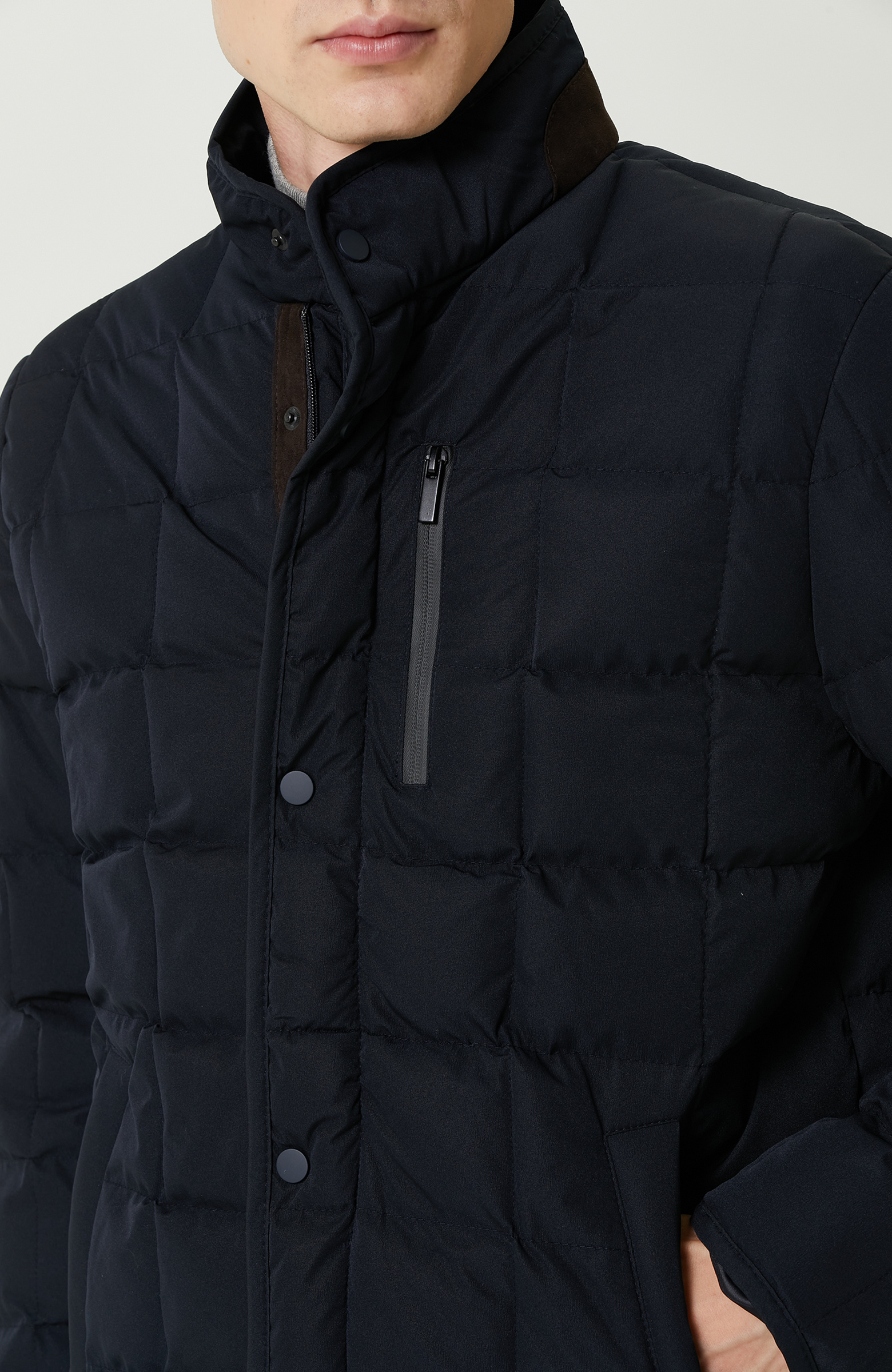 Lacivert Kapitoneli  Ceket