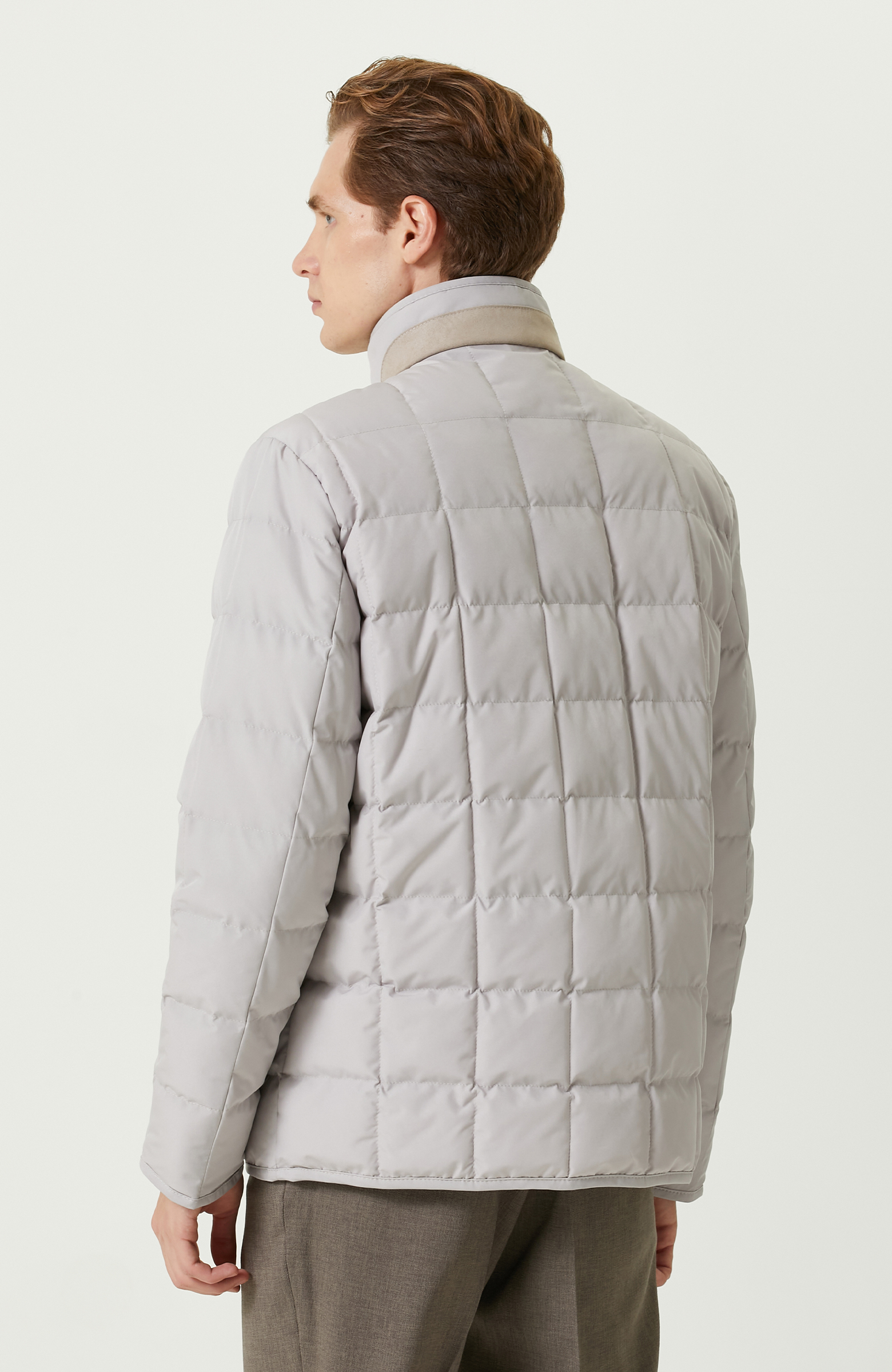 Taş Rengi Kapitoneli  Ceket