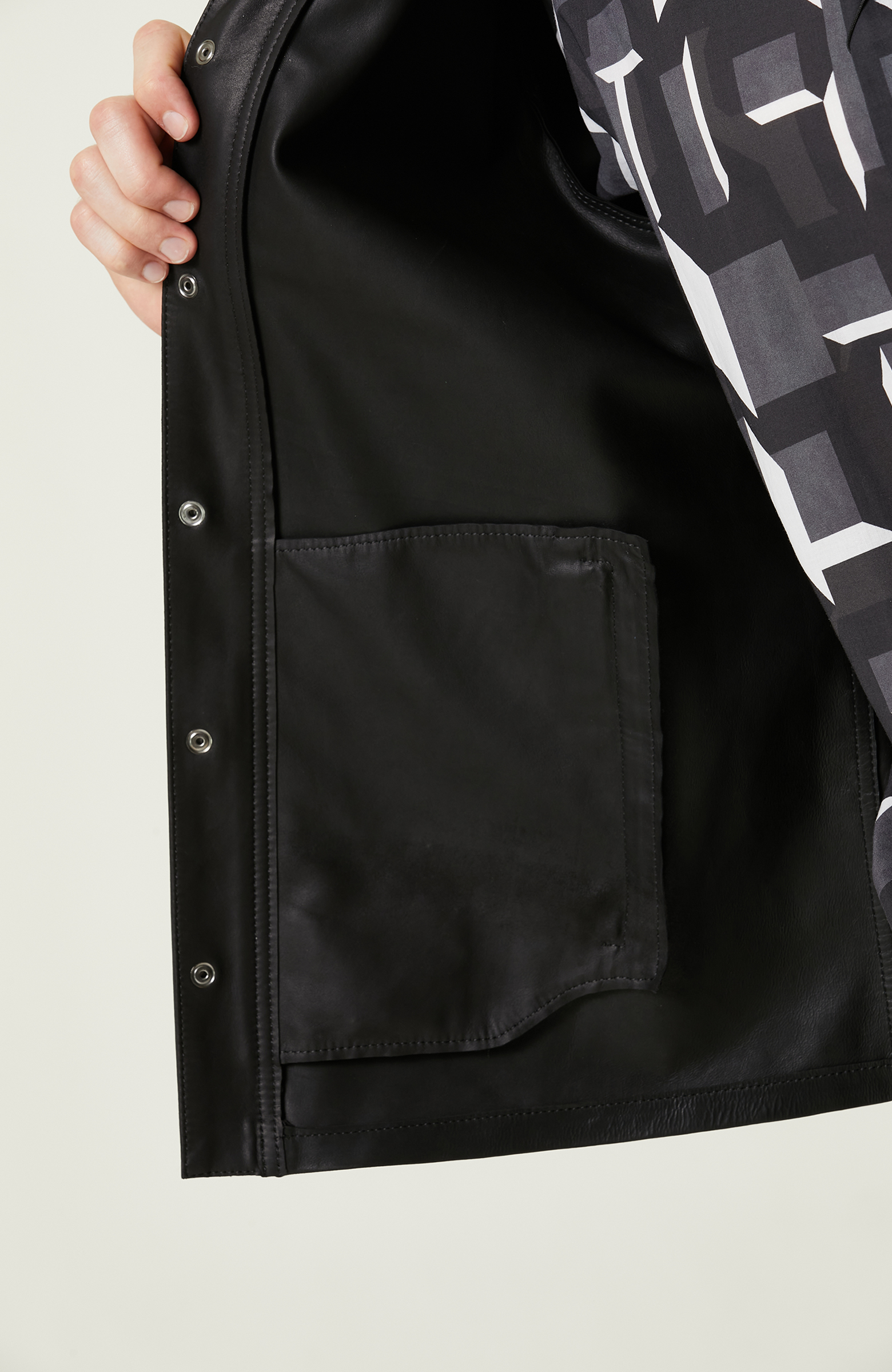 Siyah Süet Deri Mont