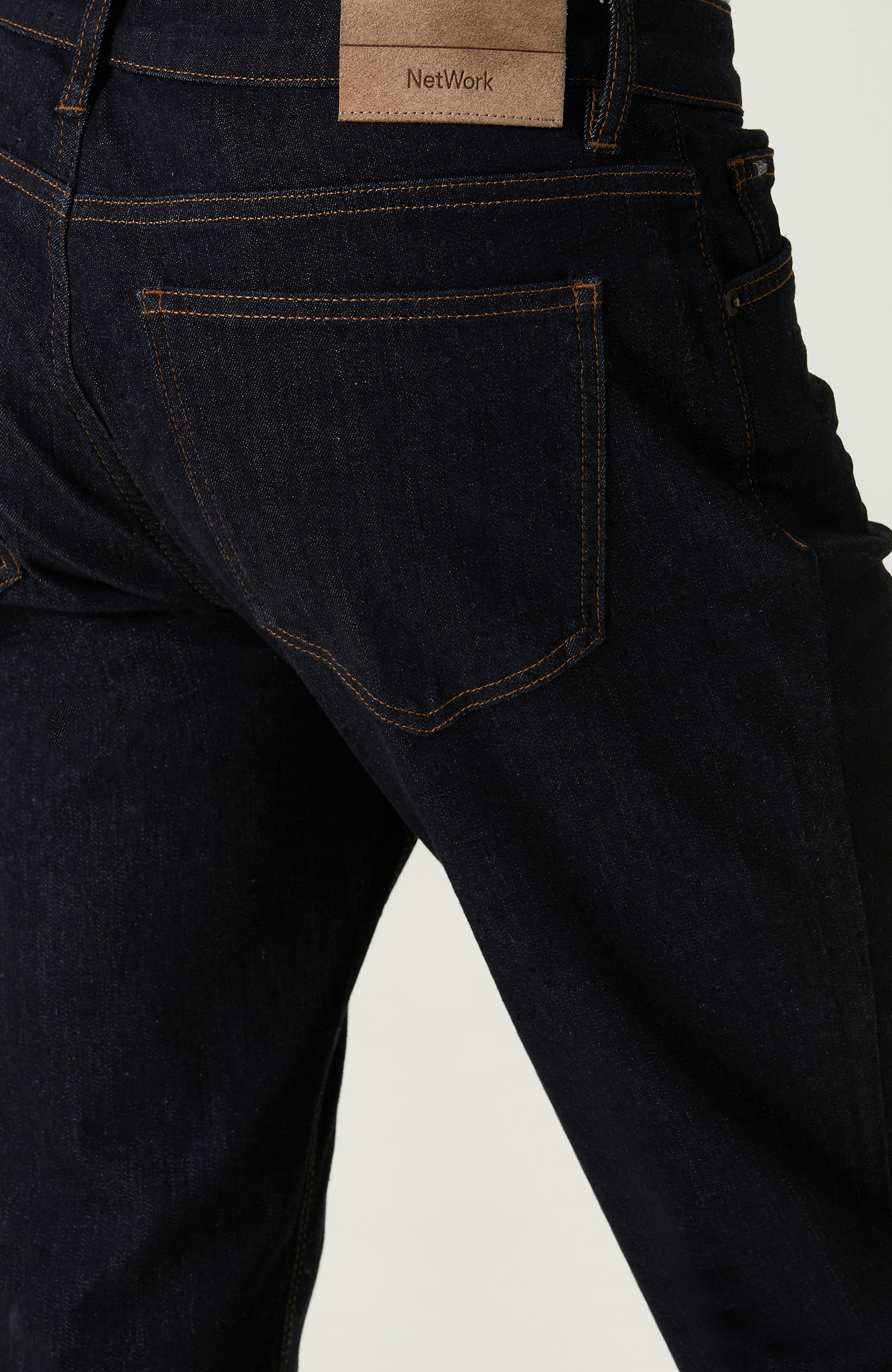 Normal Bel Lacivert Denim Pantolon