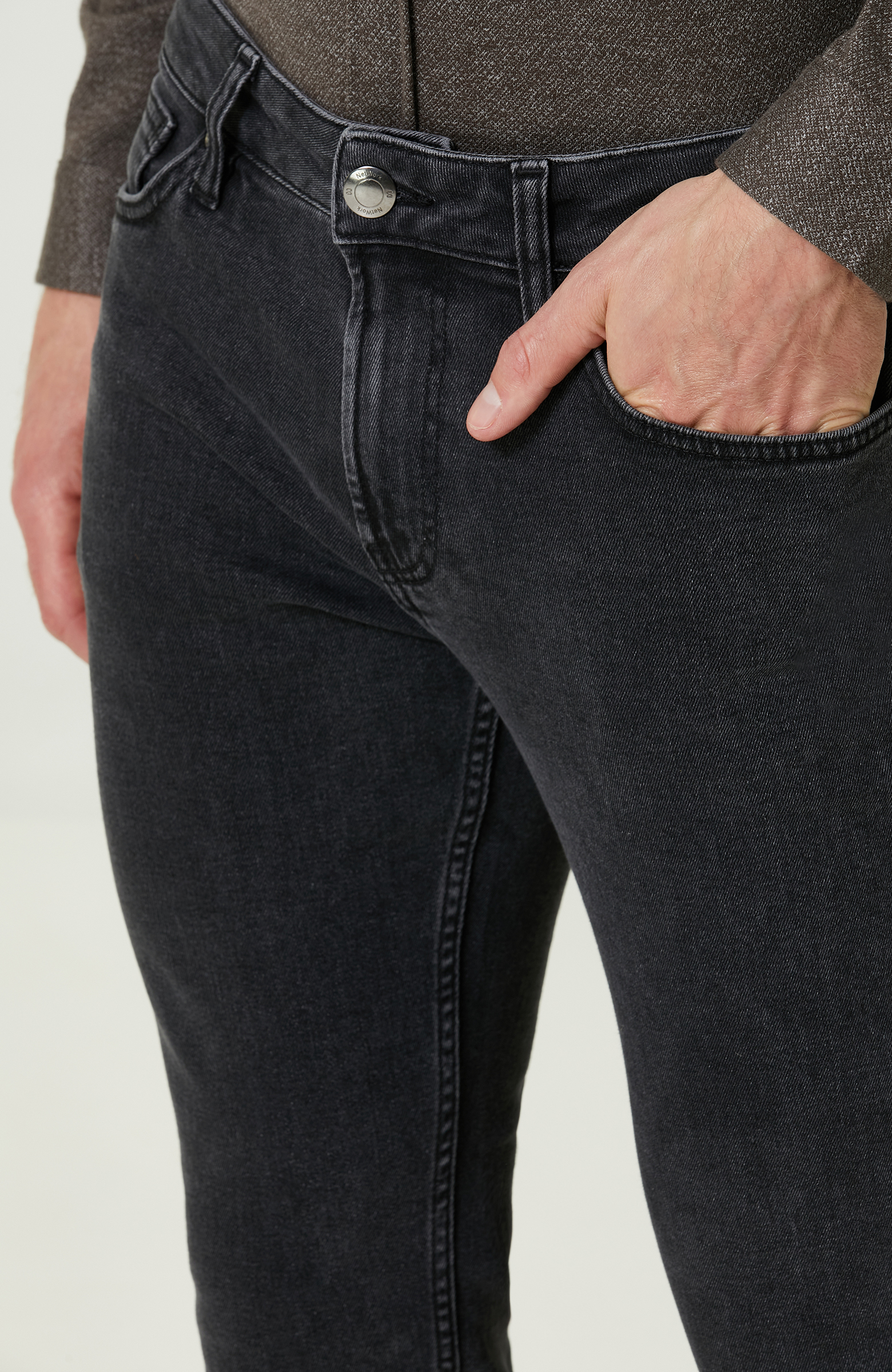 Antrasit Normal Bel Denim Pantolon