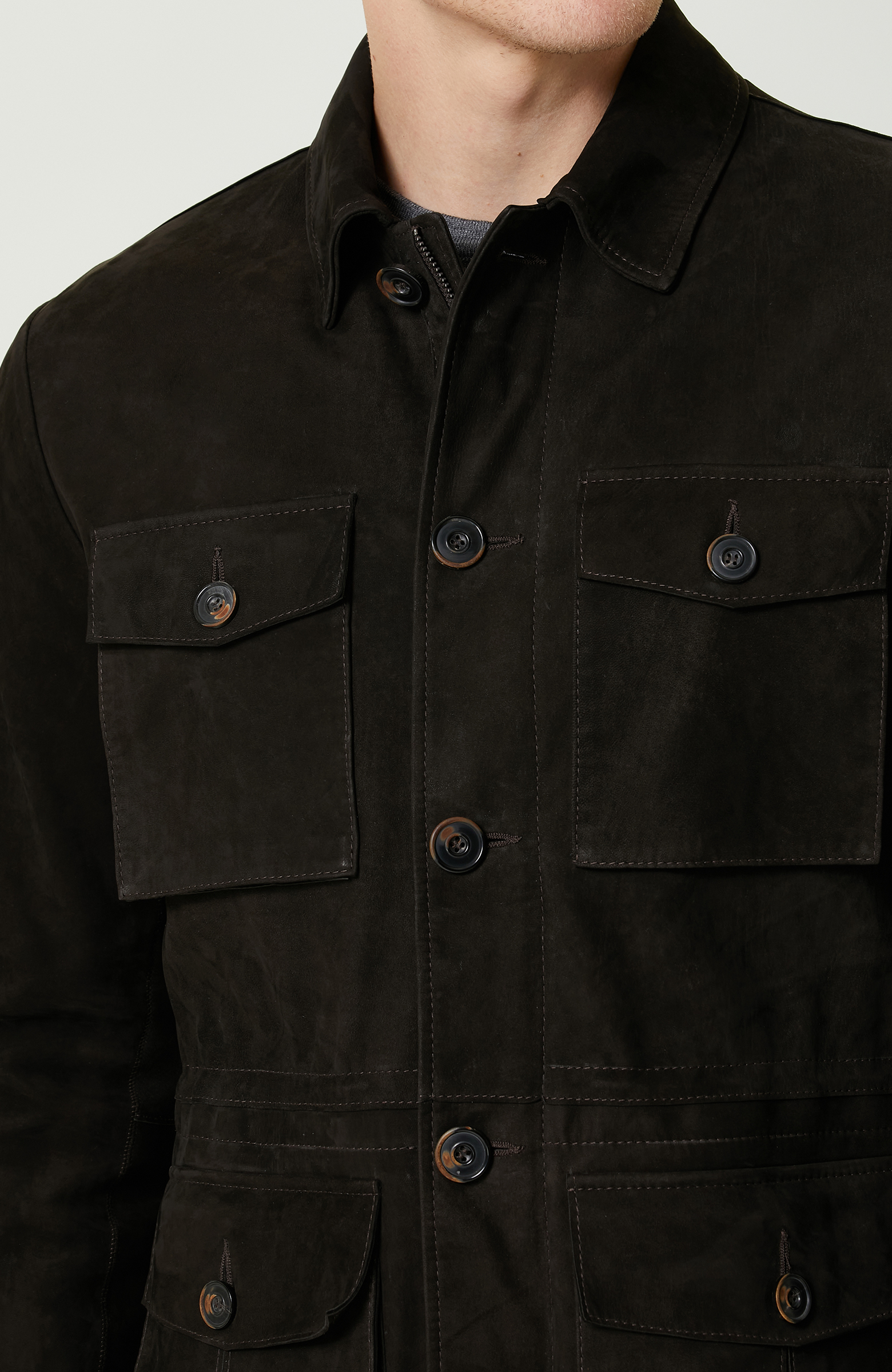 Kahverengi Süet Deri  Ceket