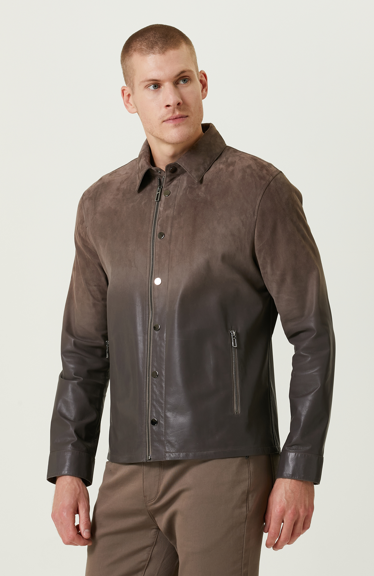 Vizon Süet Deri Mont