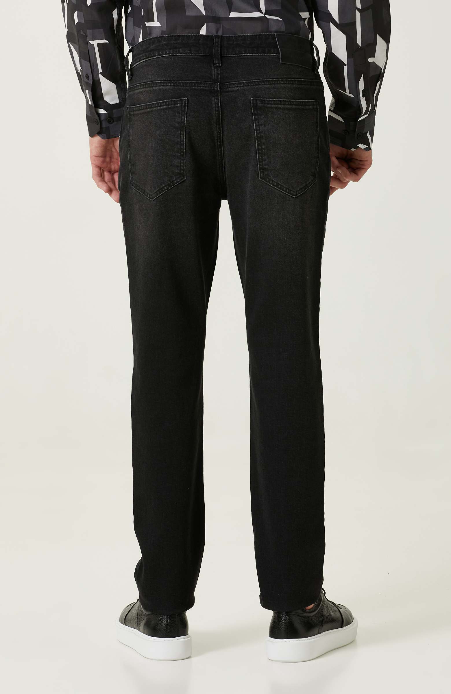 5 Cepli Siyah Denim Pantolon