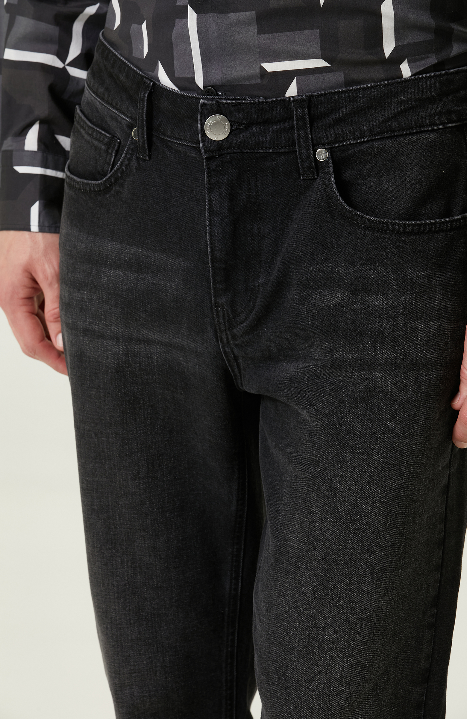 5 Cepli Siyah Denim Pantolon