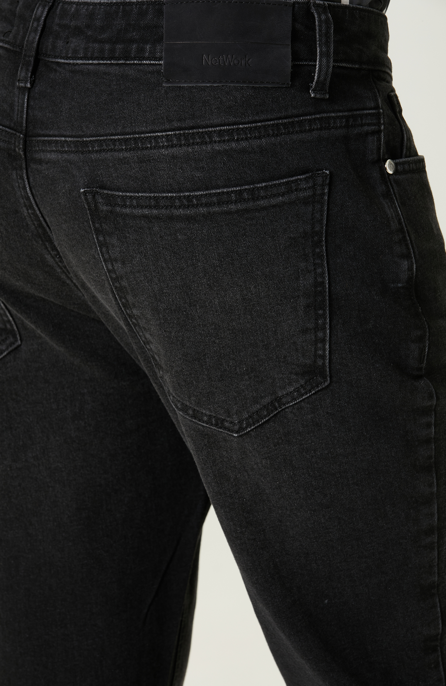 5 Cepli Siyah Denim Pantolon