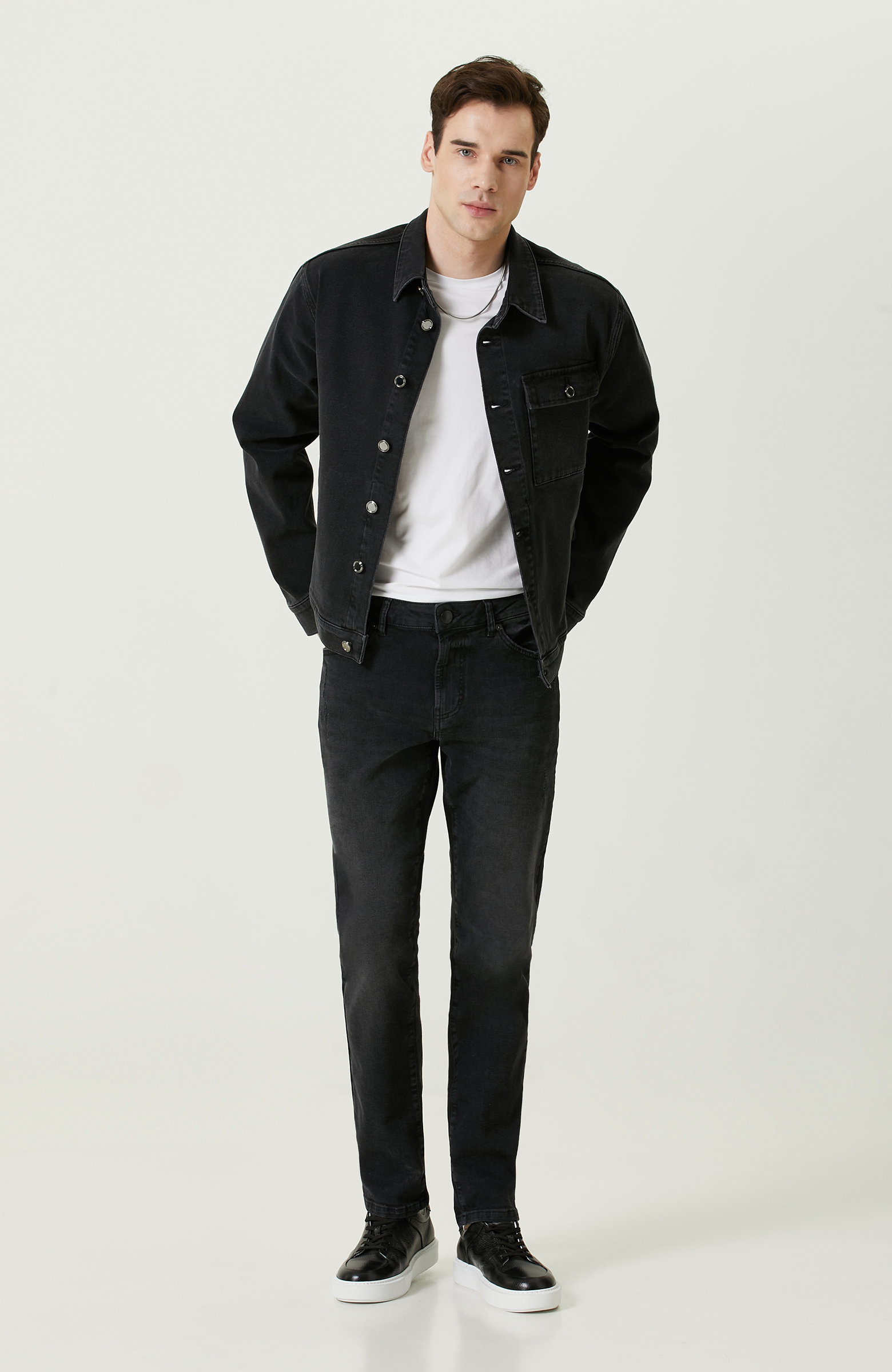 5 Cepli Antrasit Denim Pantolon