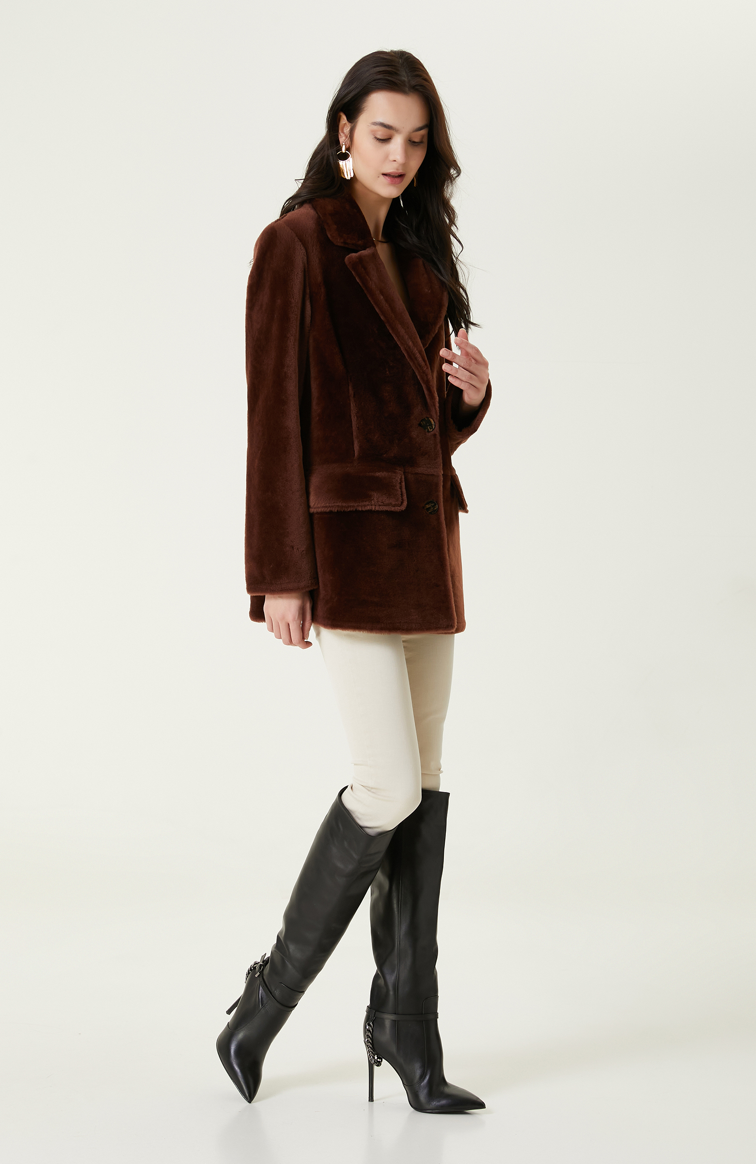 Kahverengi Blazer Deri Kaban