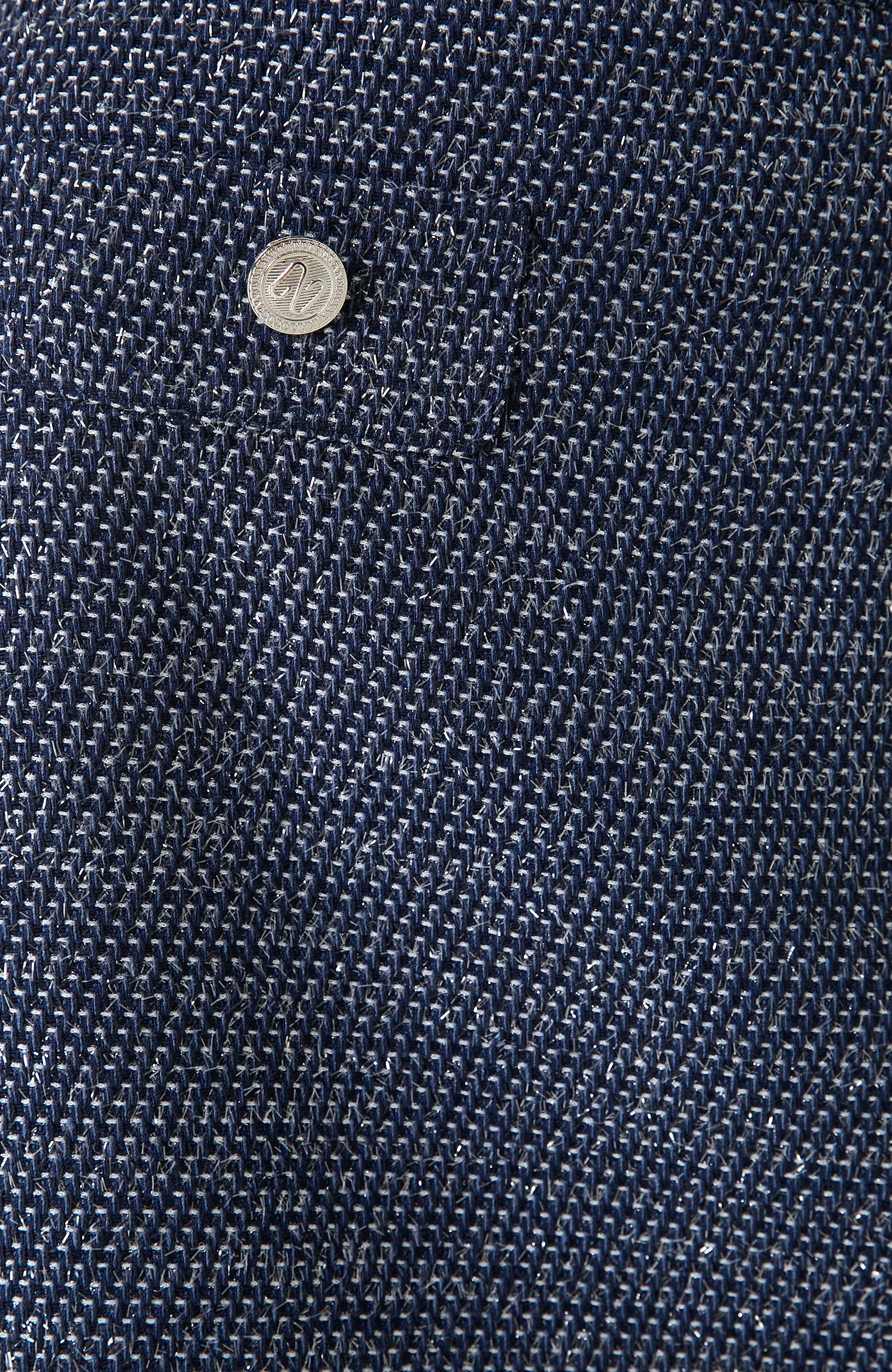 Lacivert Tüvit Mini Etek