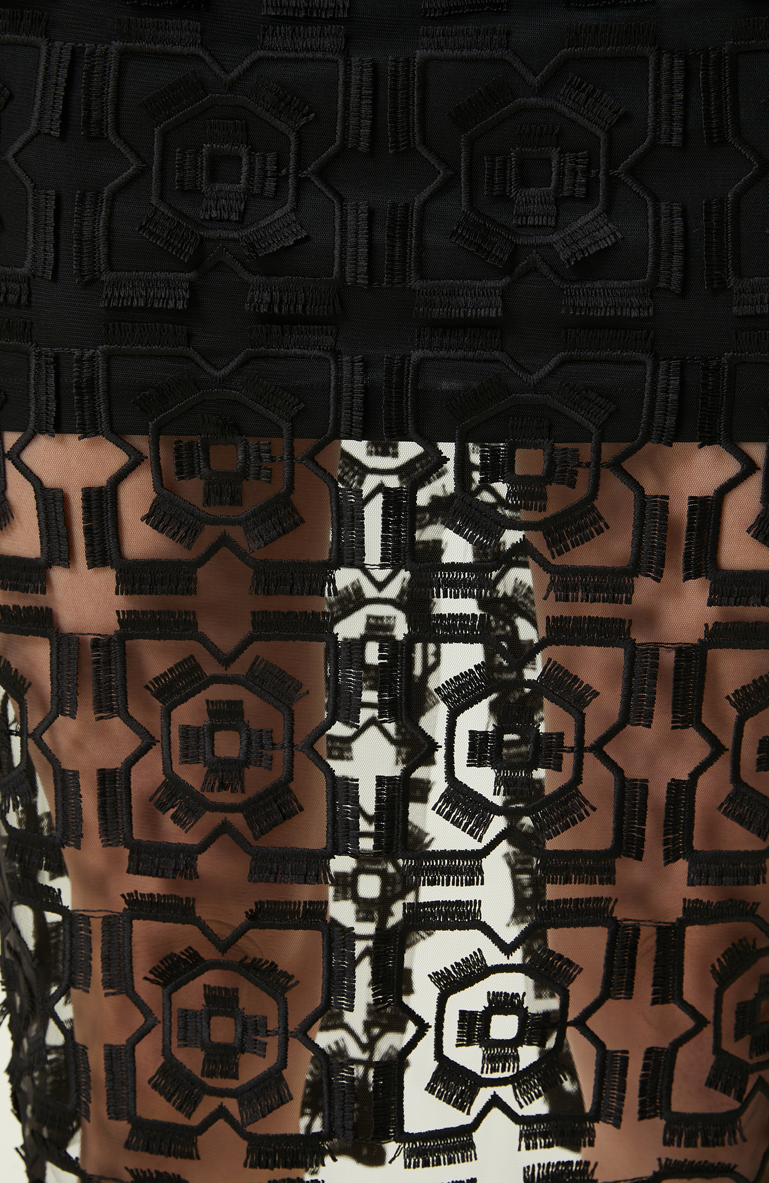 Siyah Güpürlü Kalem Etek