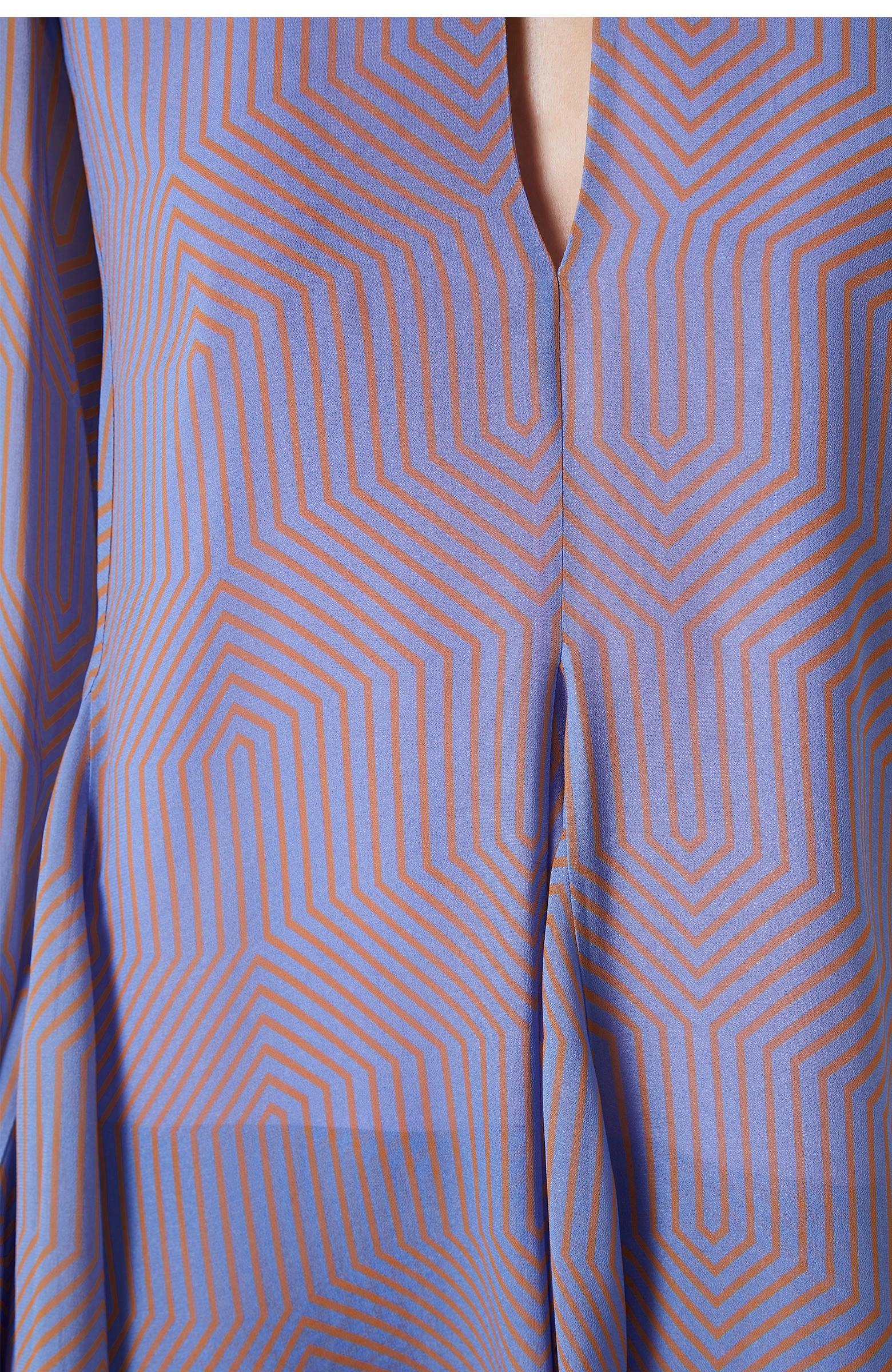 Lila Eteği Volanlı Elbise