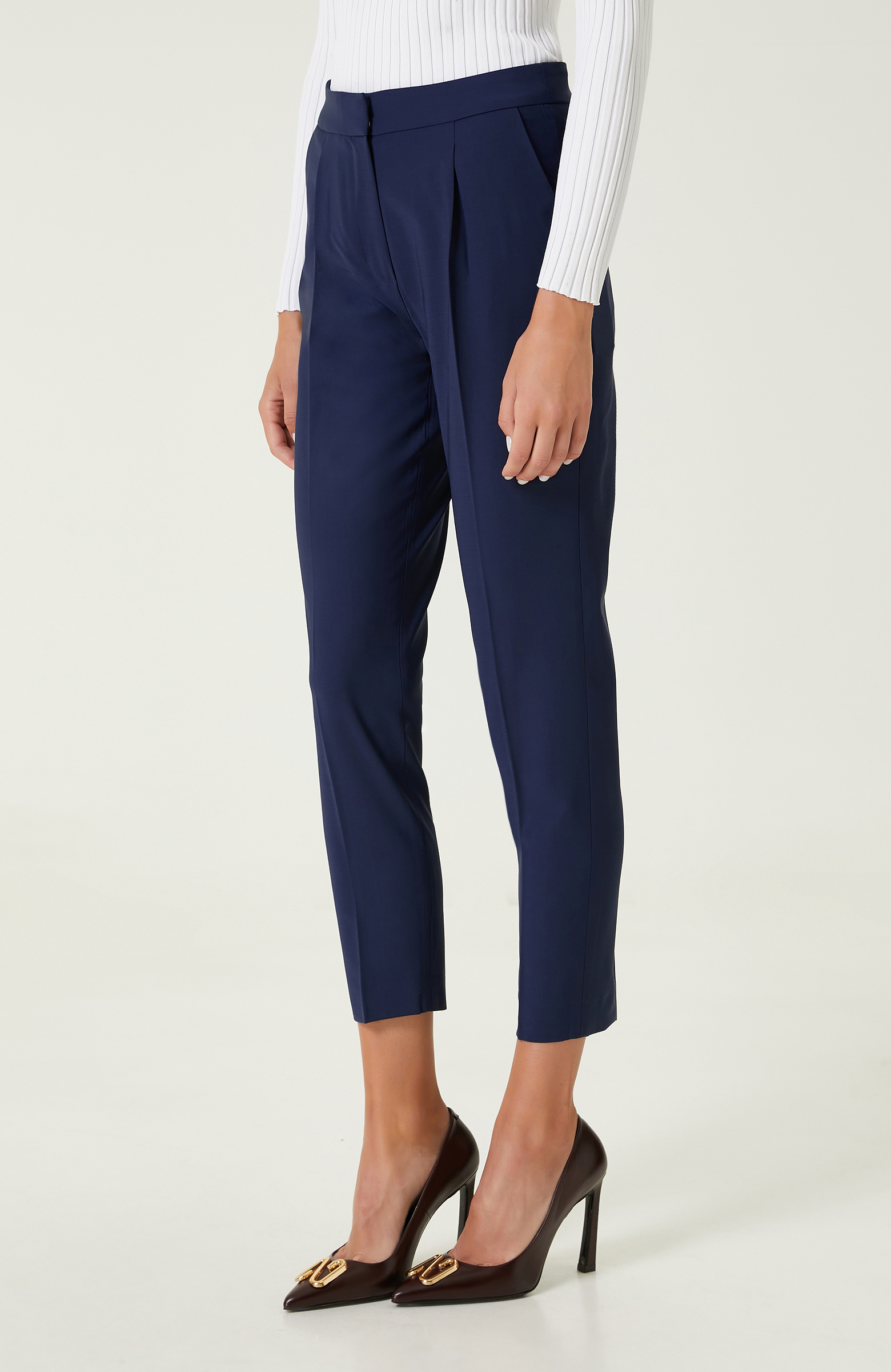 Lacivert Düz Kesim Pantolon