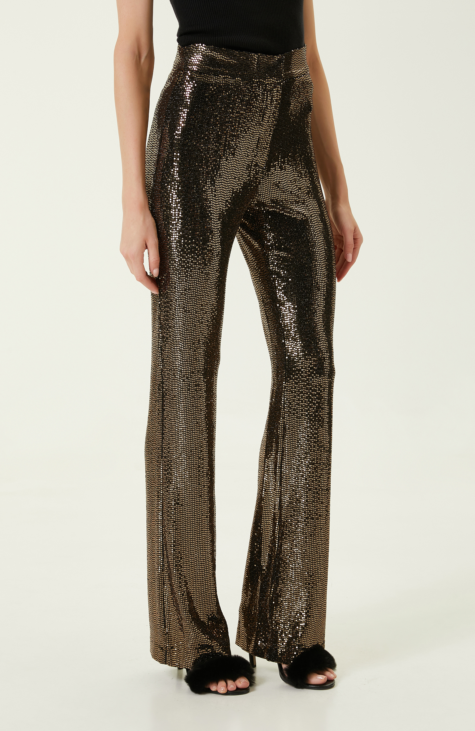 Siyah Bol Paça Pantolon