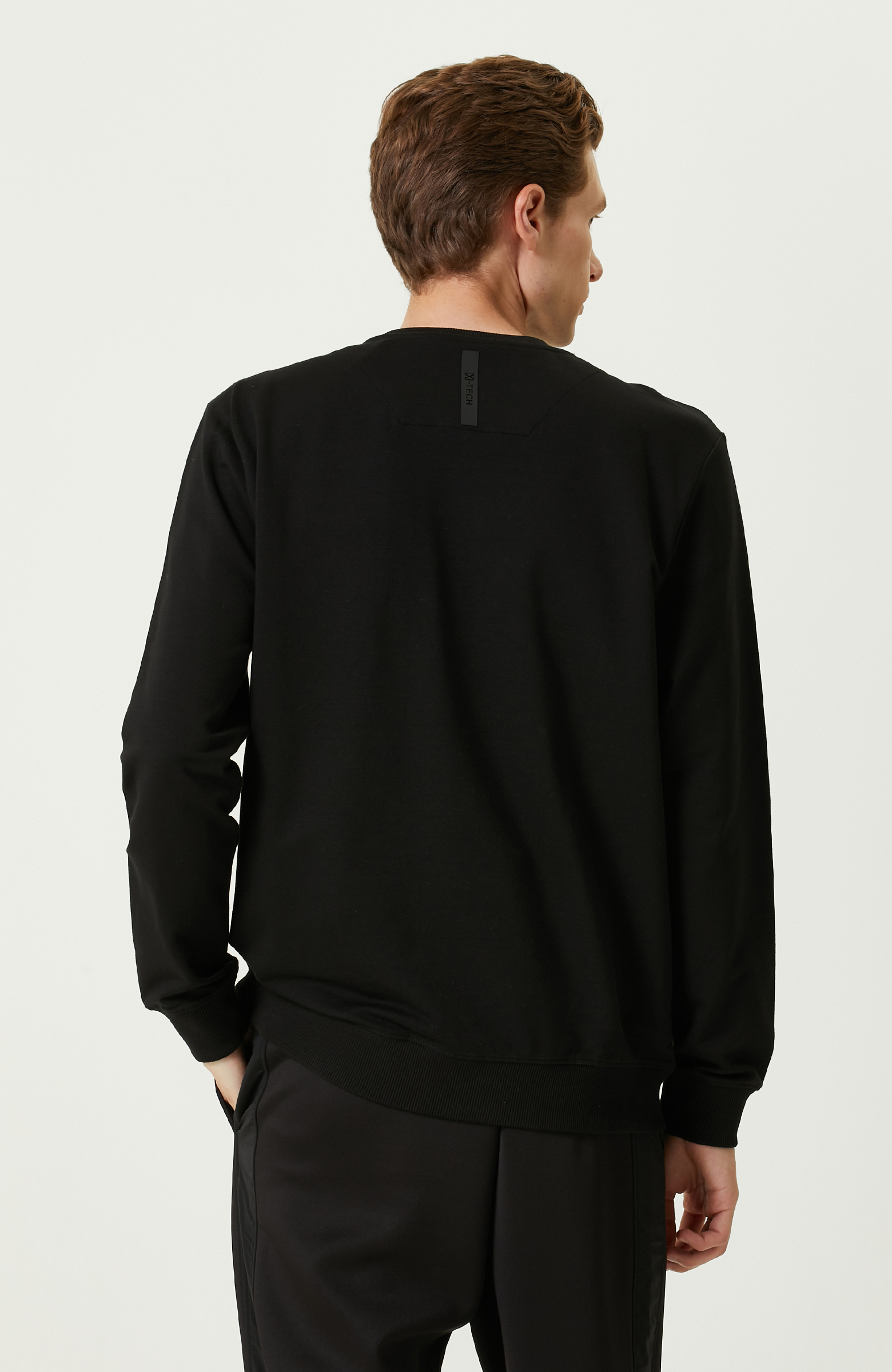 N-Tech Siyah Baskılı Sweatshirt_3