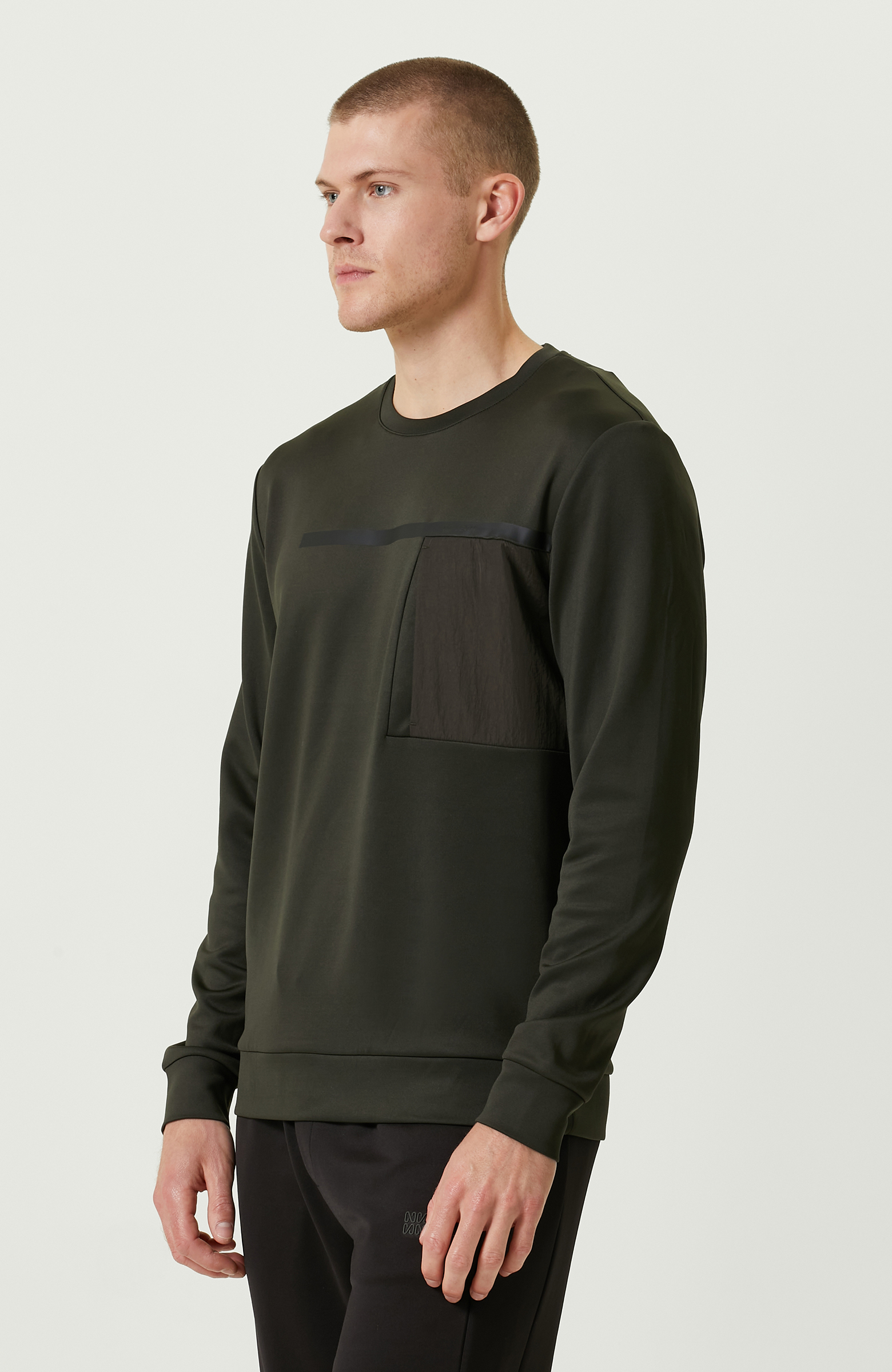 N-Tech Haki Bisiklet Yaka Sweatshirt
