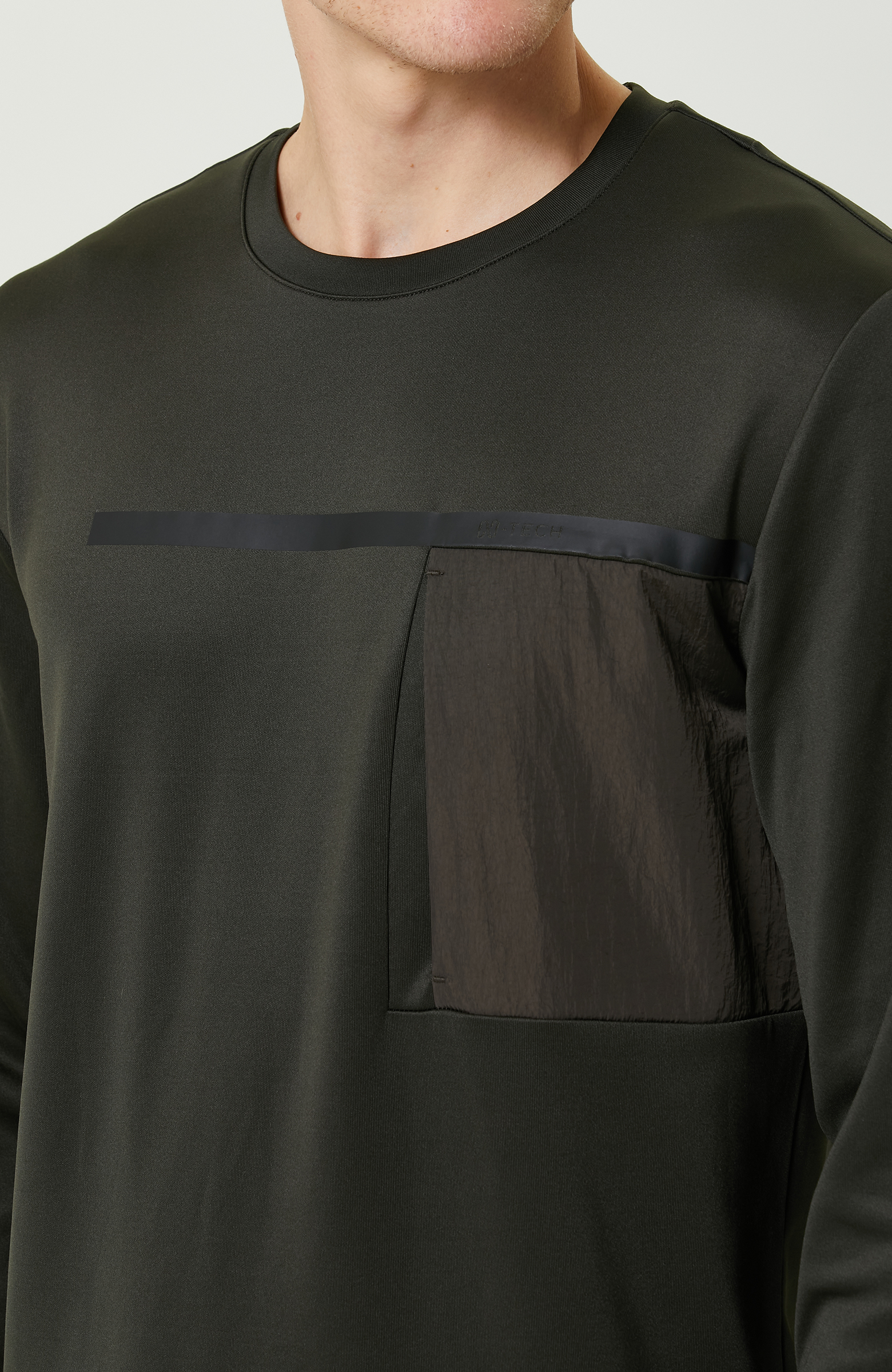 N-Tech Haki Bisiklet Yaka Sweatshirt