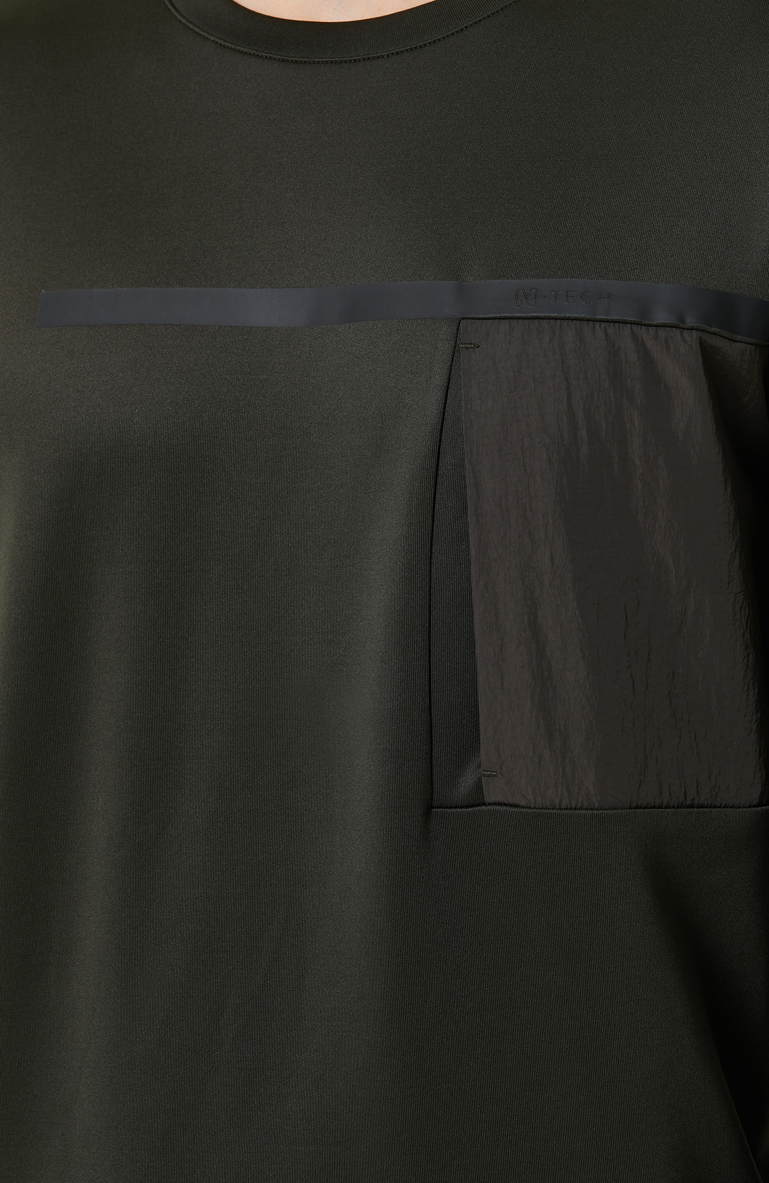 N-Tech Haki Bisiklet Yaka Sweatshirt