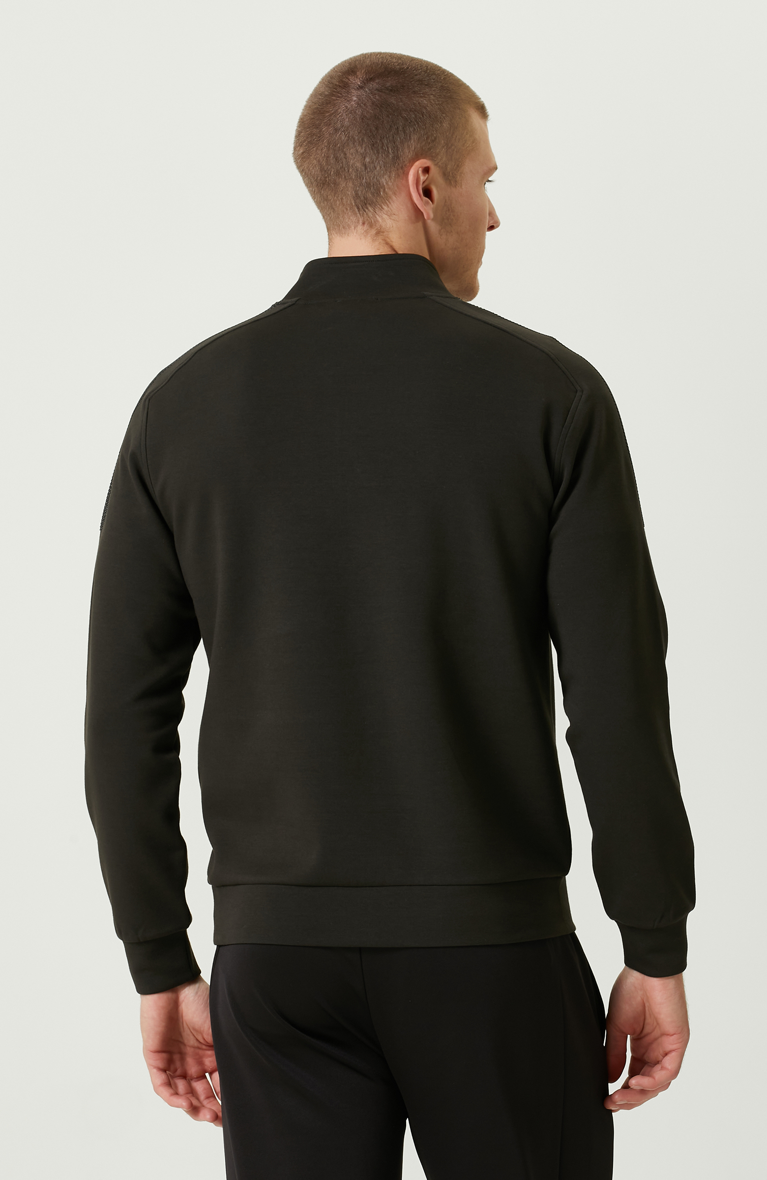 N-Tech Dik Yaka Haki Sweatshirt_3