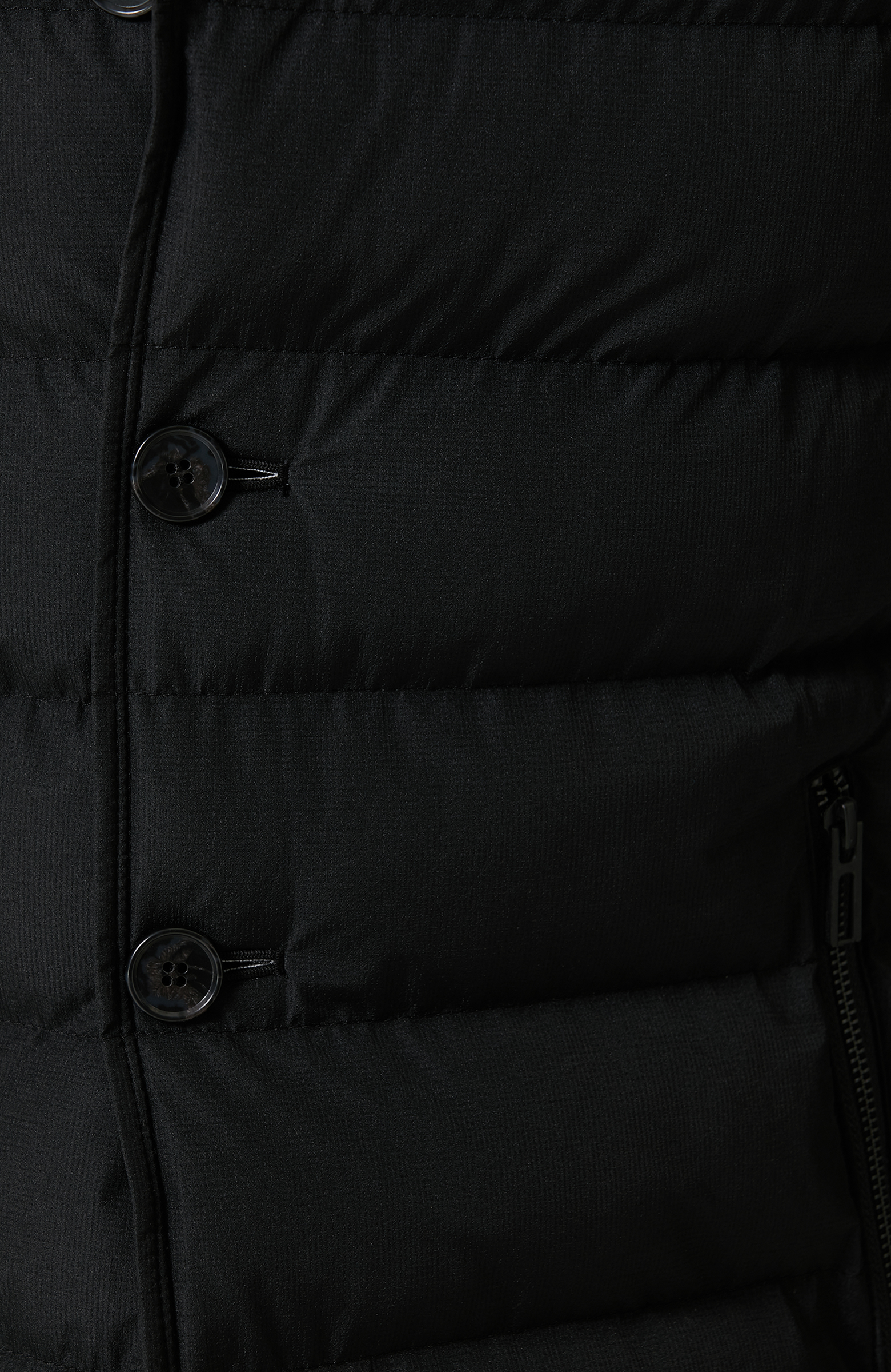 Yan Cep Fermuarlı Siyah Ceket