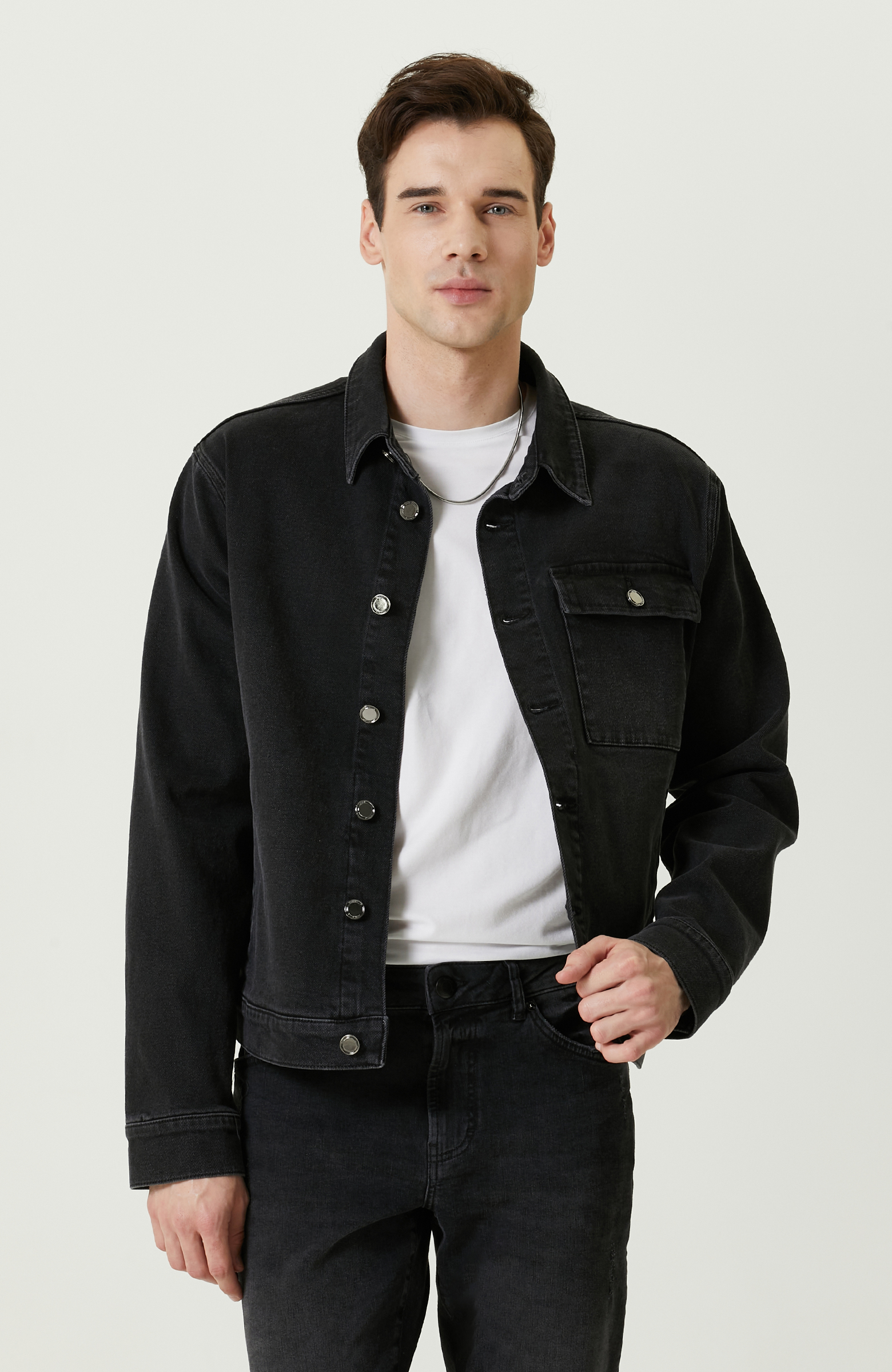 Yan Cepli Antrasit Denim Mont