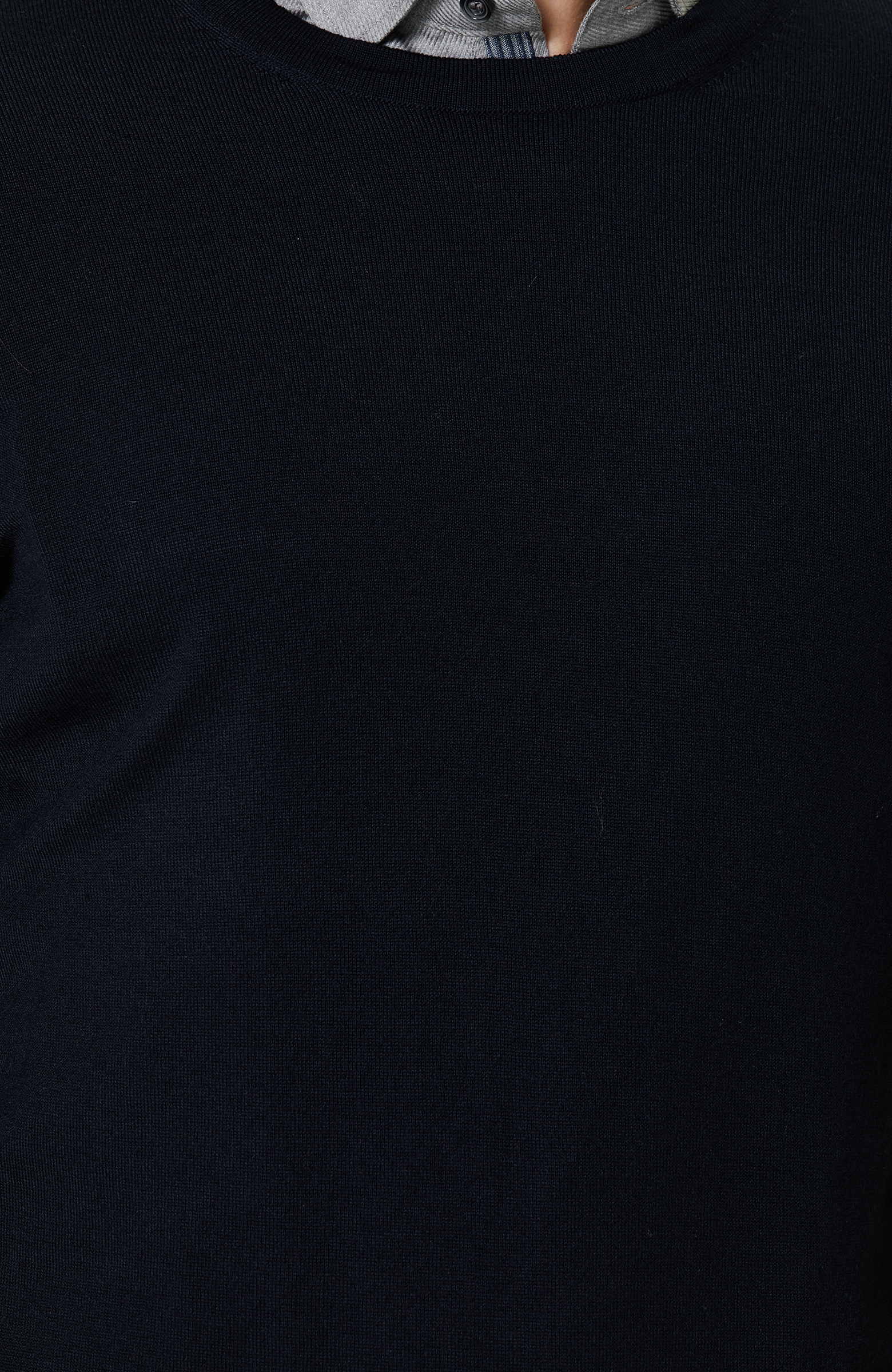 Bisiklet Yaka Lacivert Triko Kazak