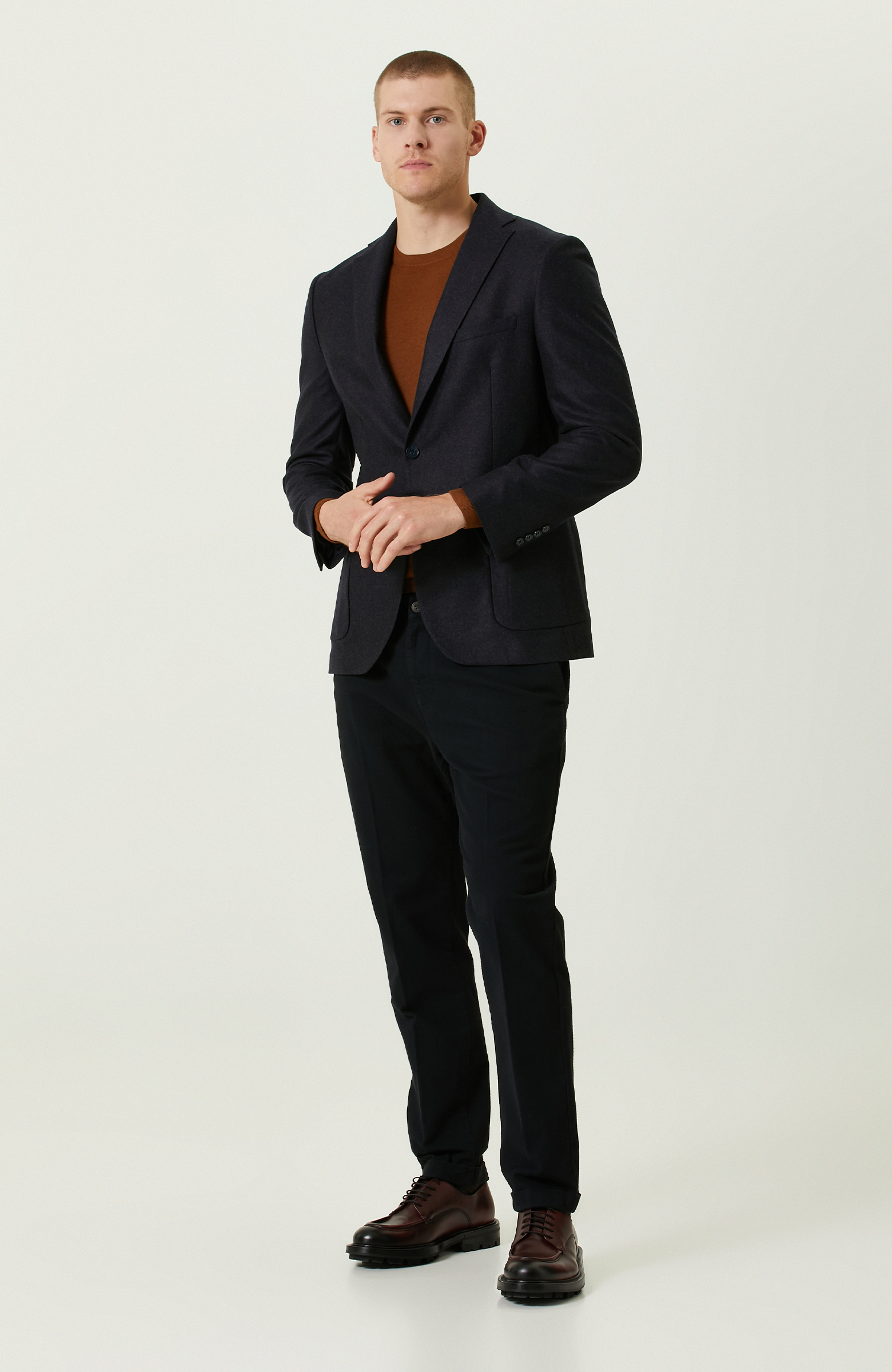 Karamel Bisiklet Yaka Triko Kazak