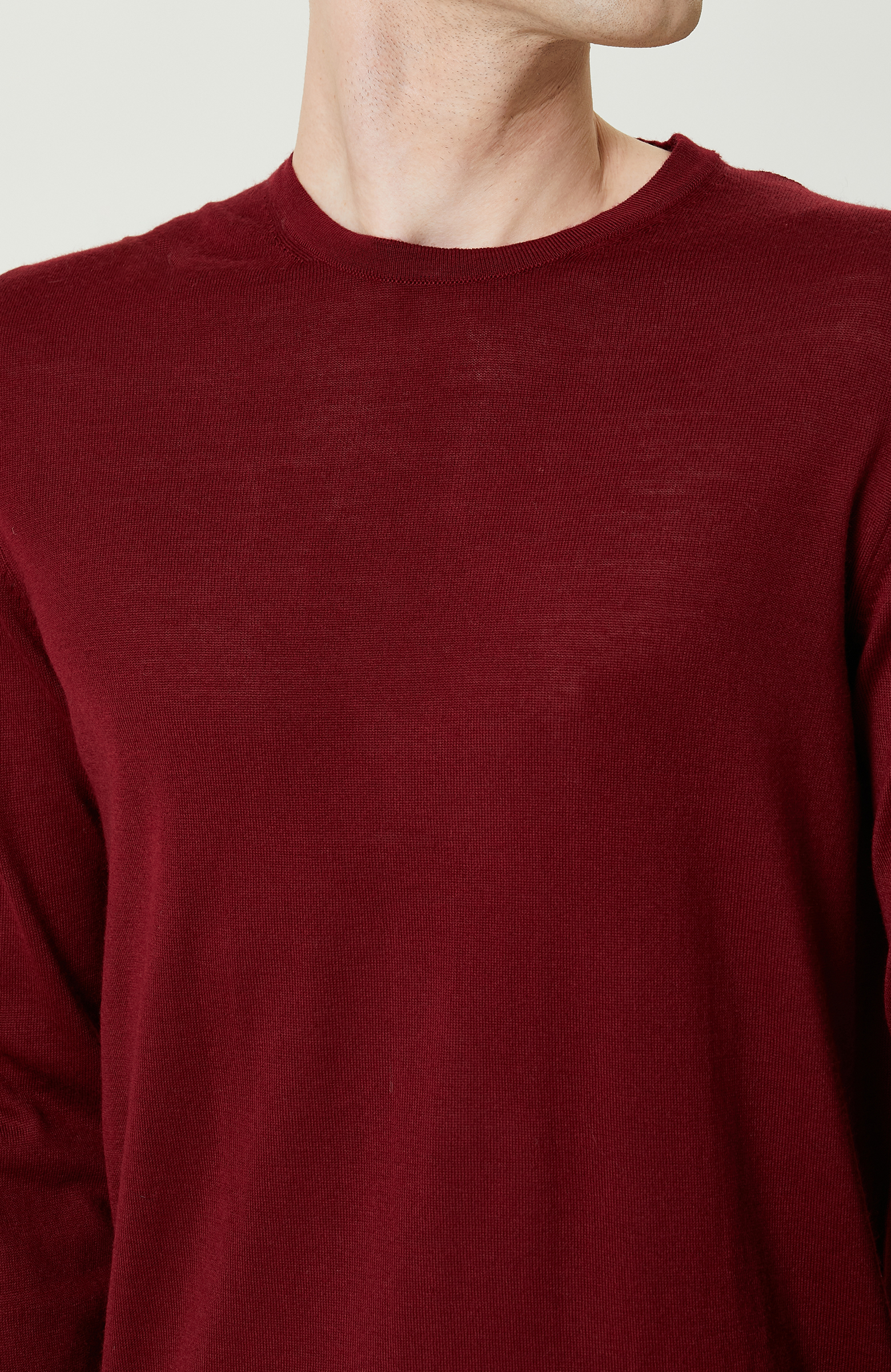 Bordo Bisiklet Yaka Triko Kazak