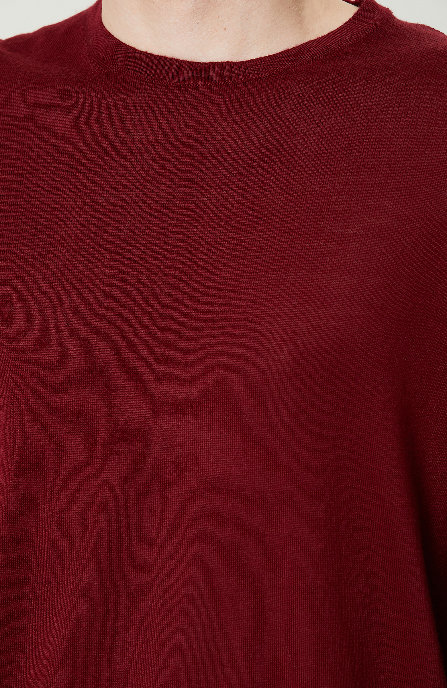 Bordo Bisiklet Yaka Triko Kazak