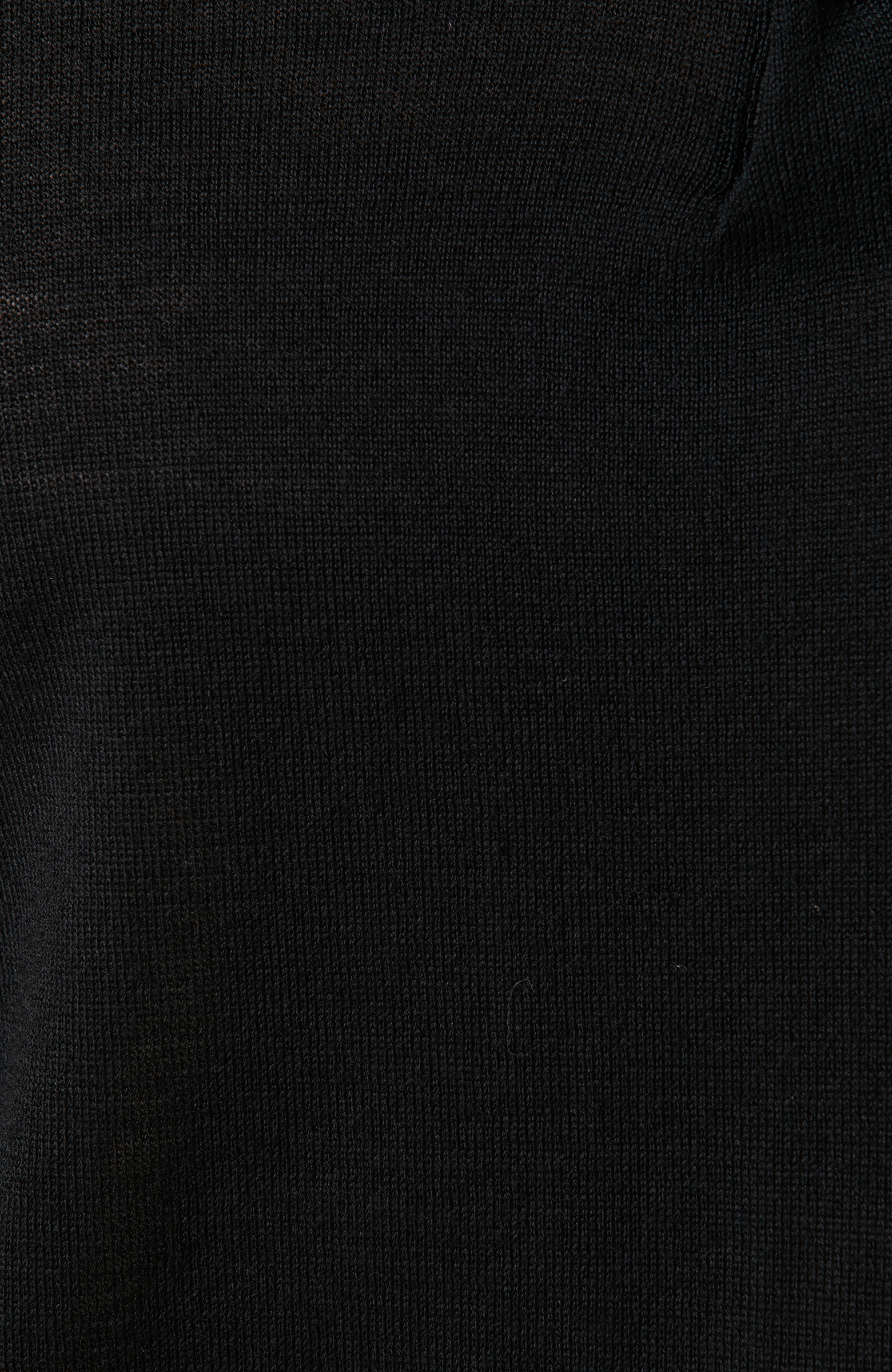 Uzun Kollu Polo Yaka Siyah Triko Kazak