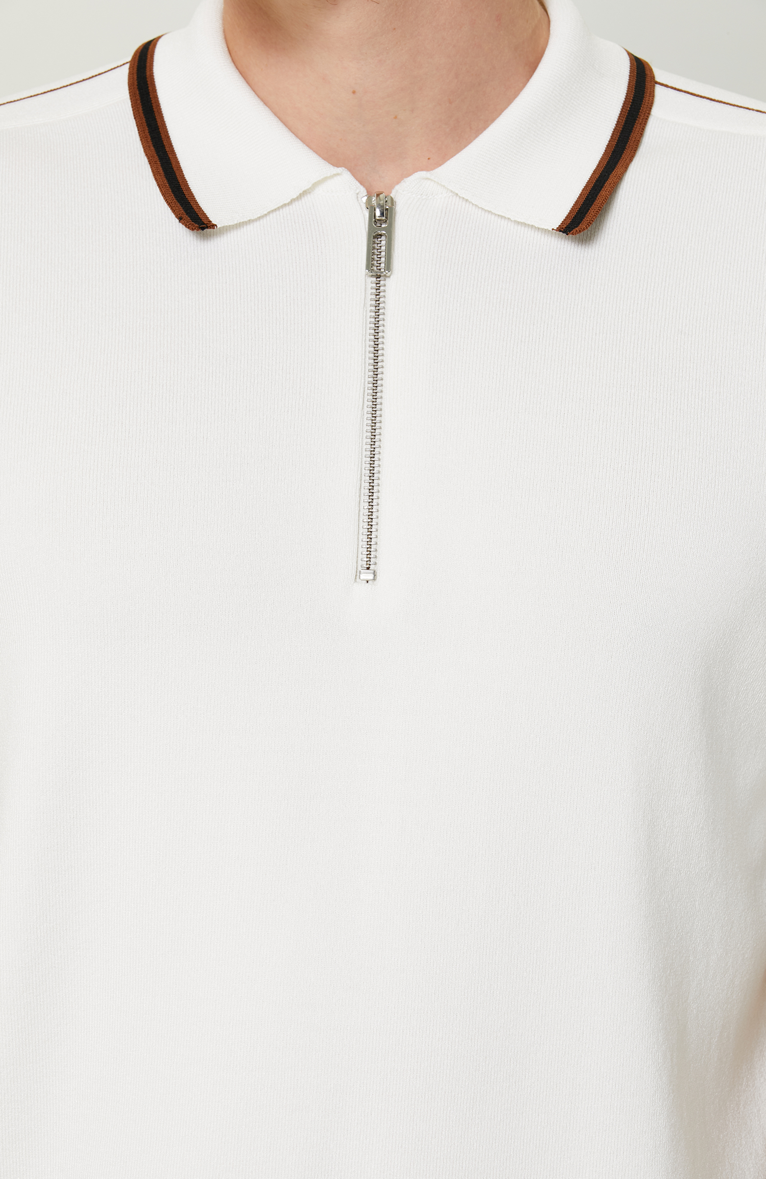 Ekru Polo Yaka Kazak