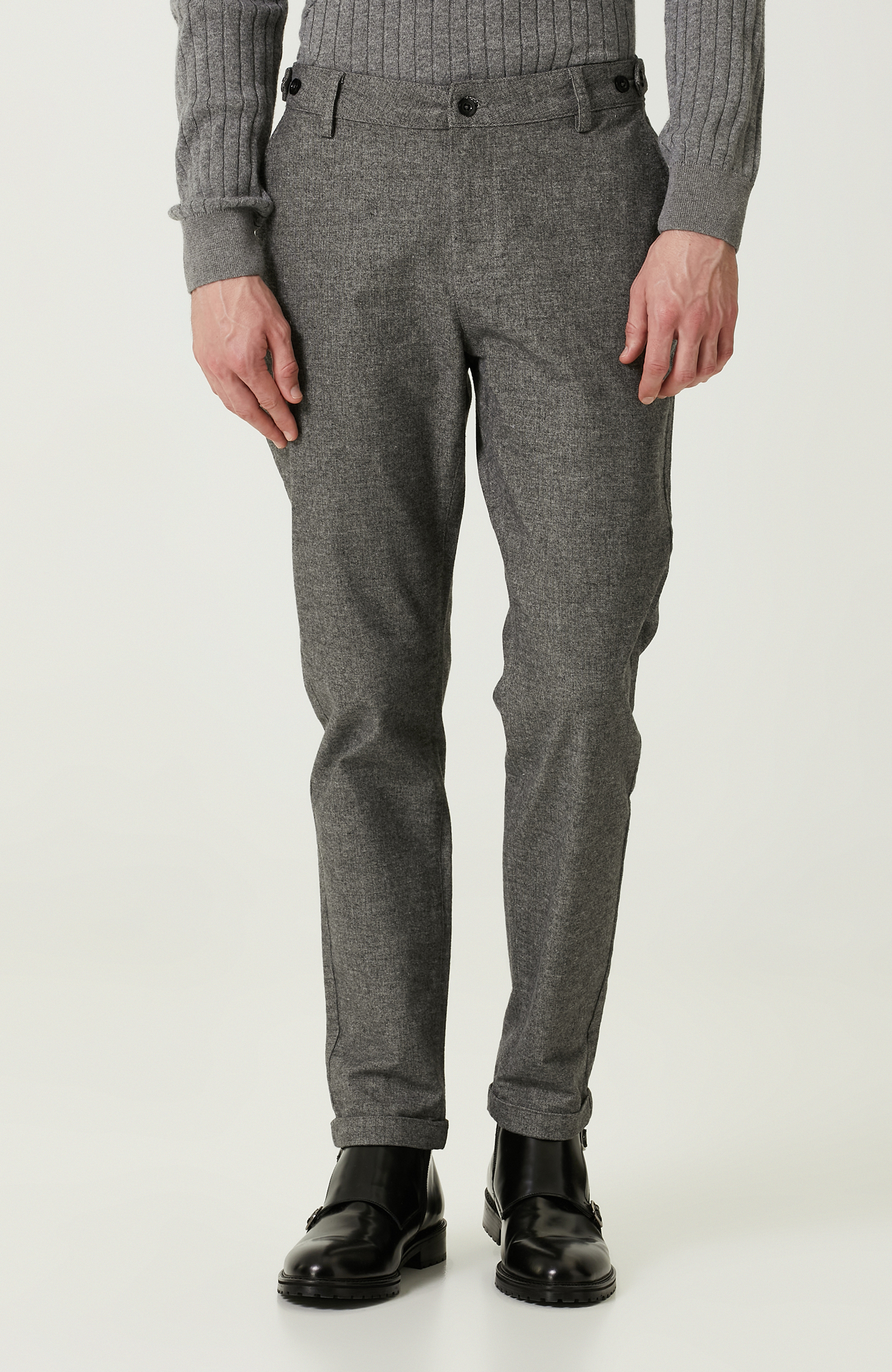 Yan Cepli Siyah Pantolon